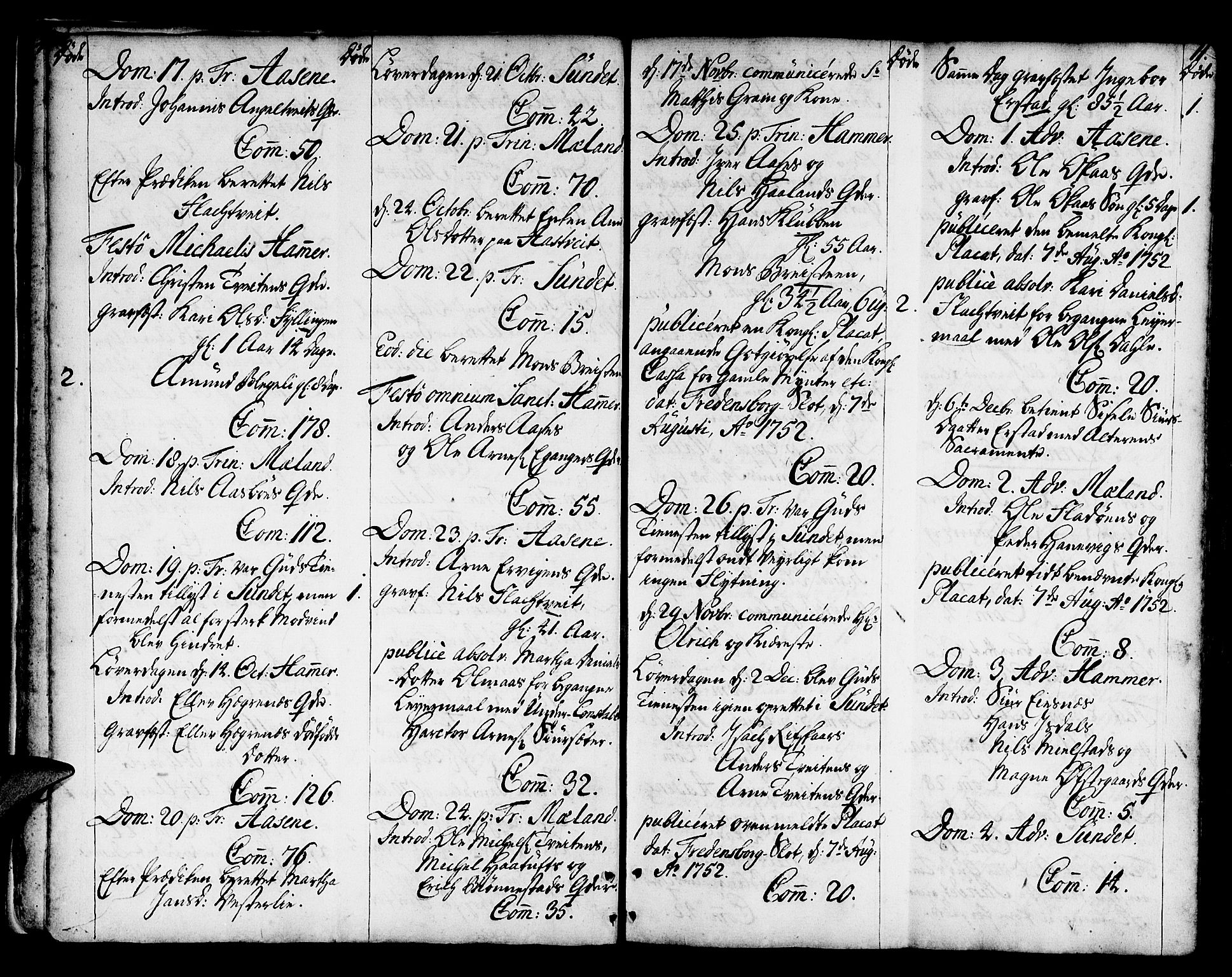 Hamre sokneprestembete, SAB/A-75501/H/Ha/Haa/Haaa/L0006: Parish register (official) no. A 6, 1750-1761, p. 11