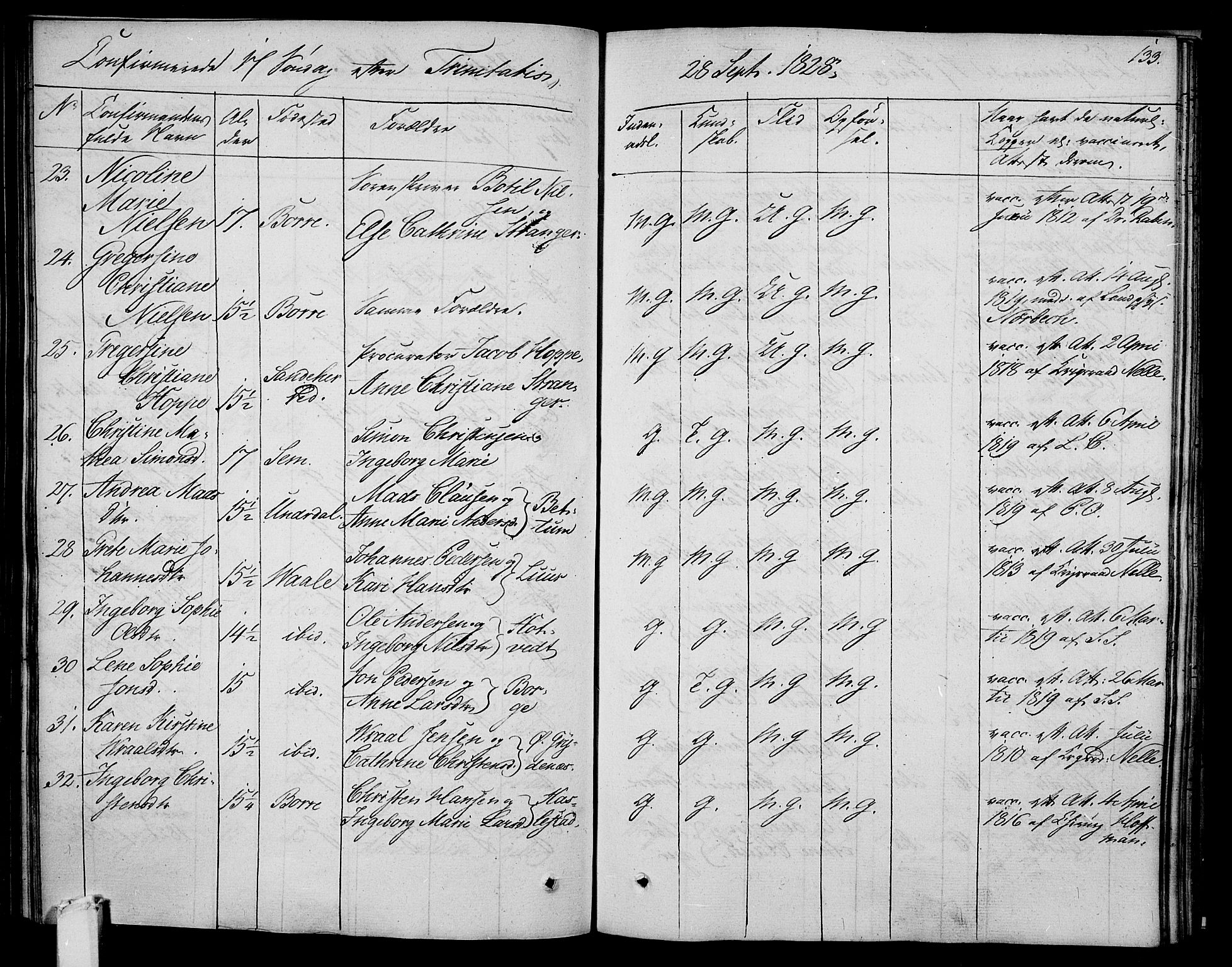 Våle kirkebøker, AV/SAKO-A-334/F/Fa/L0008: Parish register (official) no. I 8, 1824-1844, p. 133