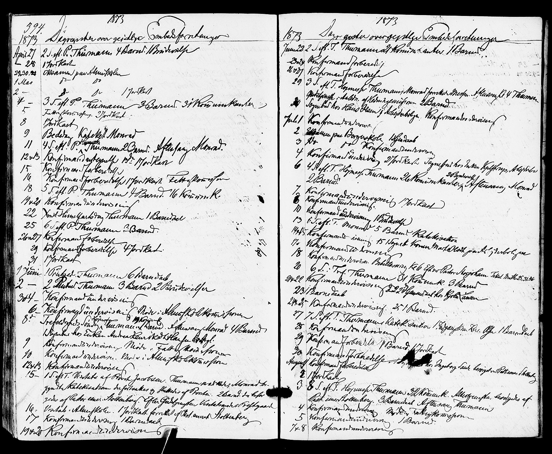 Tønsberg kirkebøker, AV/SAKO-A-330/F/Fa/L0009: Parish register (official) no. I 9, 1865-1873, p. 394