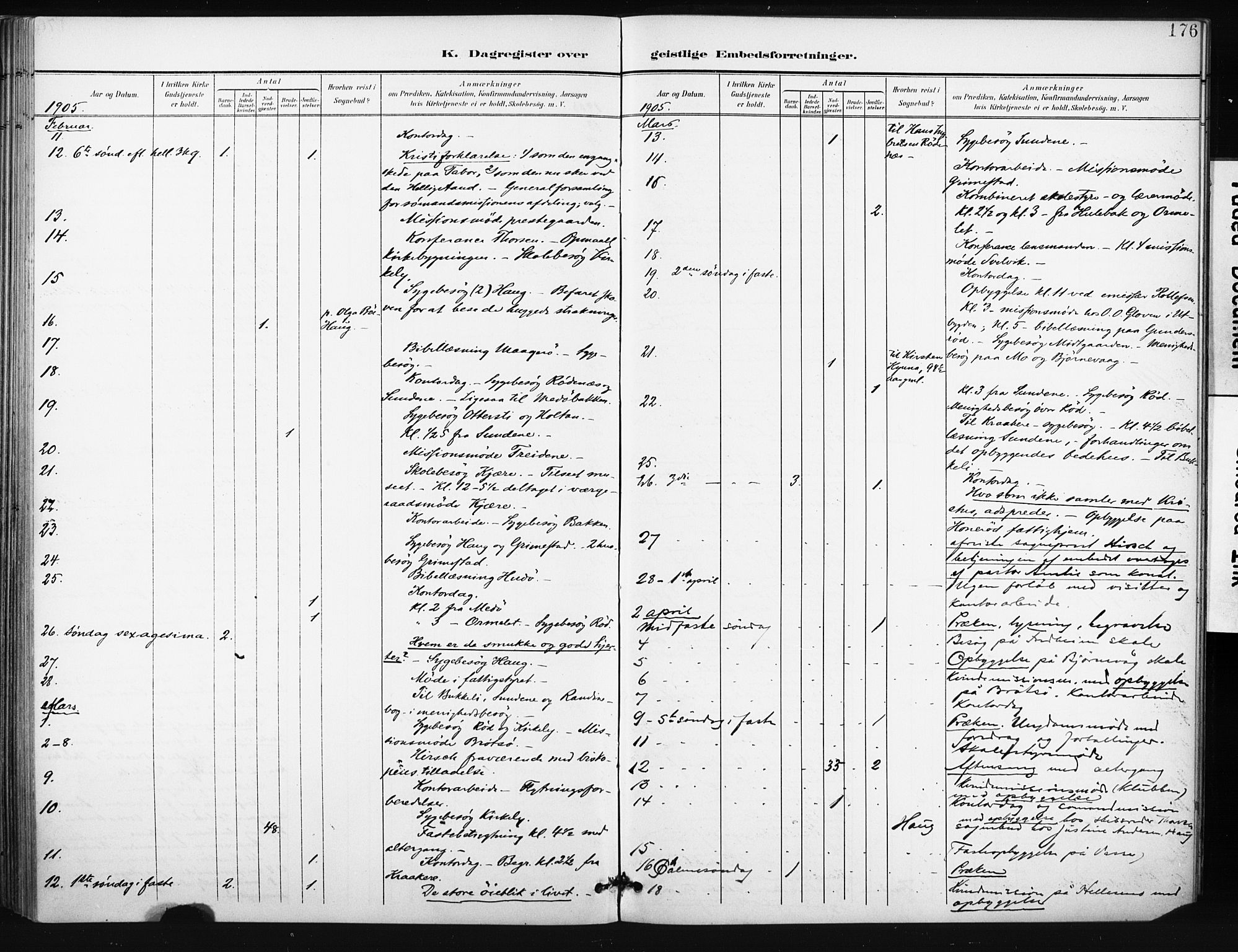 Tjøme kirkebøker, AV/SAKO-A-328/F/Fa/L0005: Parish register (official) no. I 5, 1901-1909, p. 176