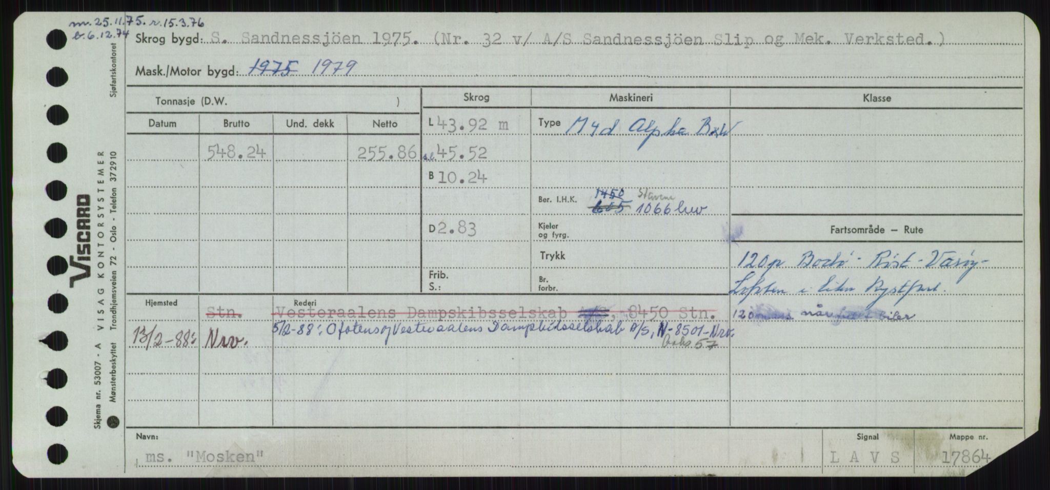 Sjøfartsdirektoratet med forløpere, Skipsmålingen, RA/S-1627/H/Ha/L0004/0001: Fartøy, Mas-R / Fartøy, Mas-Odd, p. 257