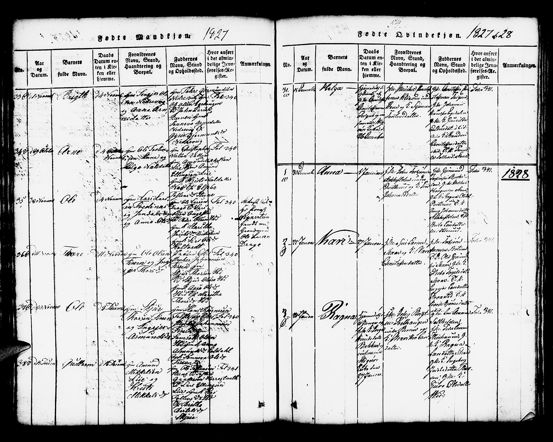 Kvam sokneprestembete, AV/SAB-A-76201/H/Haa: Parish register (official) no. A 6, 1818-1832, p. 54