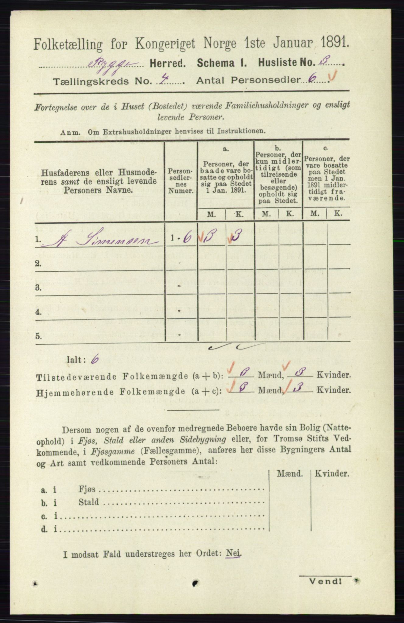 RA, 1891 census for 0136 Rygge, 1891, p. 2158