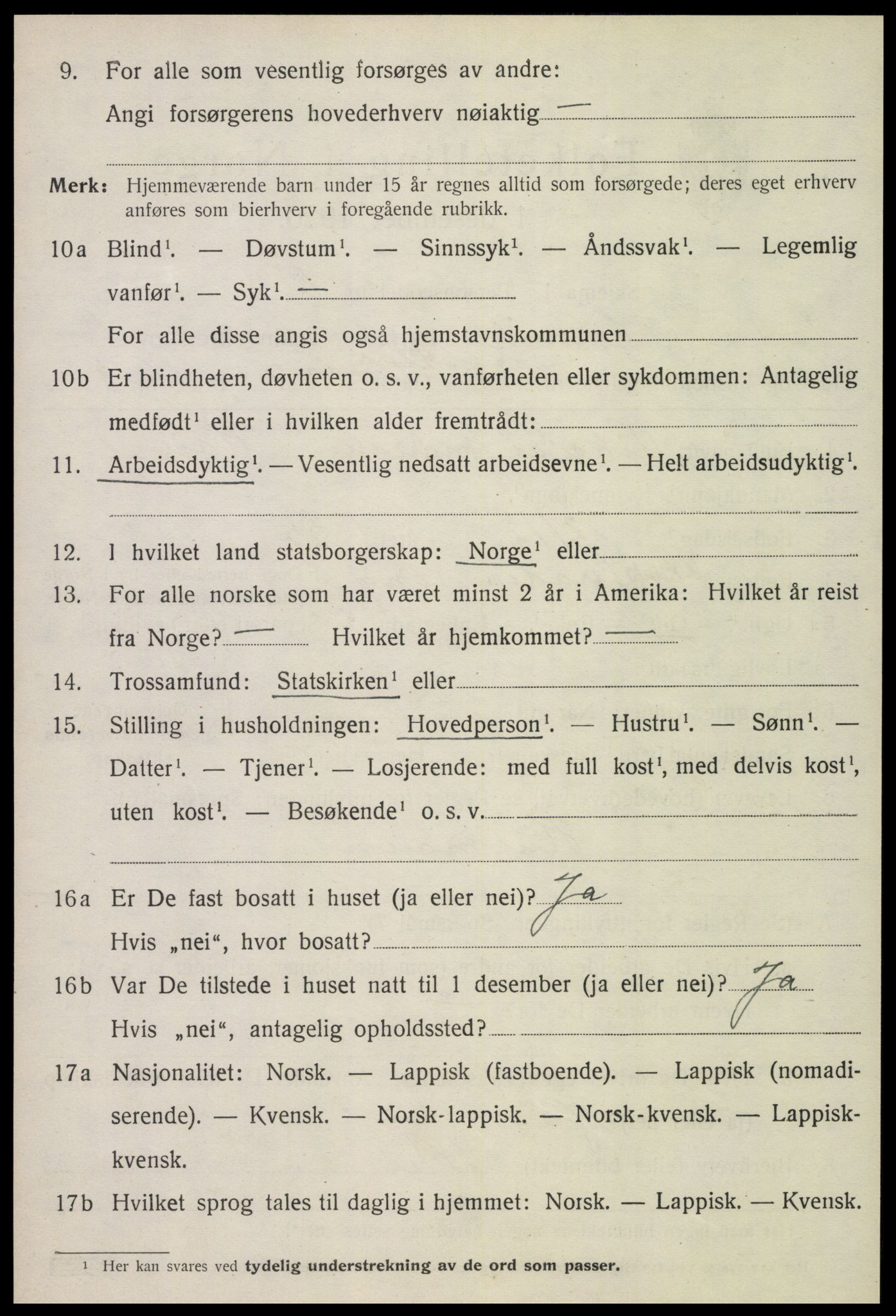 SAT, 1920 census for Leksvik, 1920, p. 1403