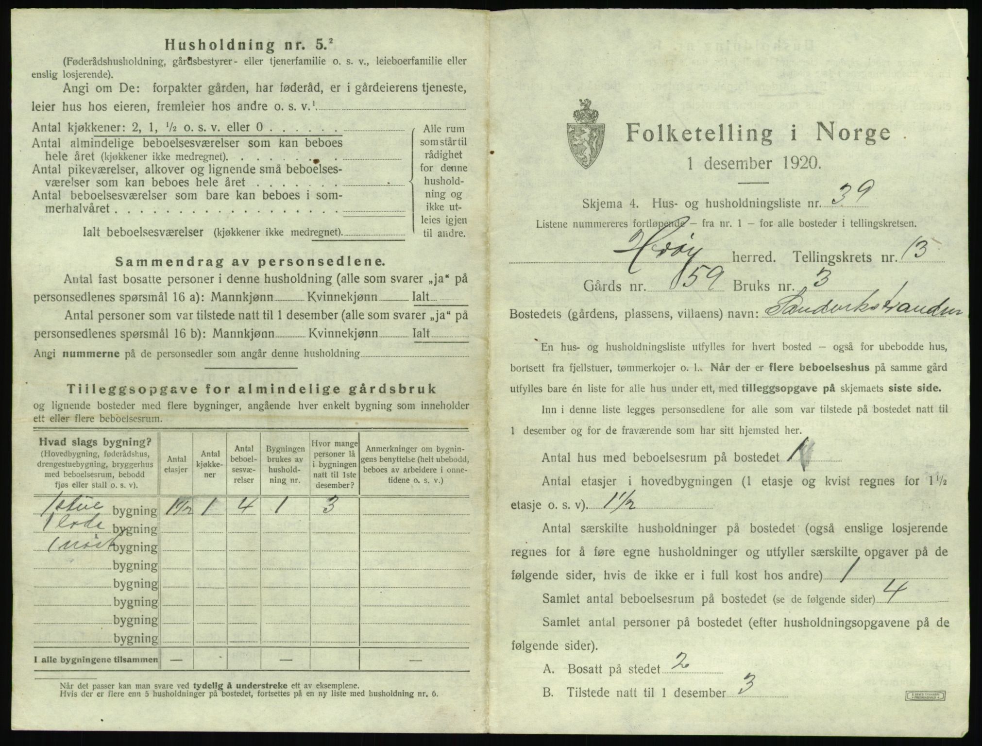 SAT, 1920 census for Herøy (MR), 1920, p. 1093