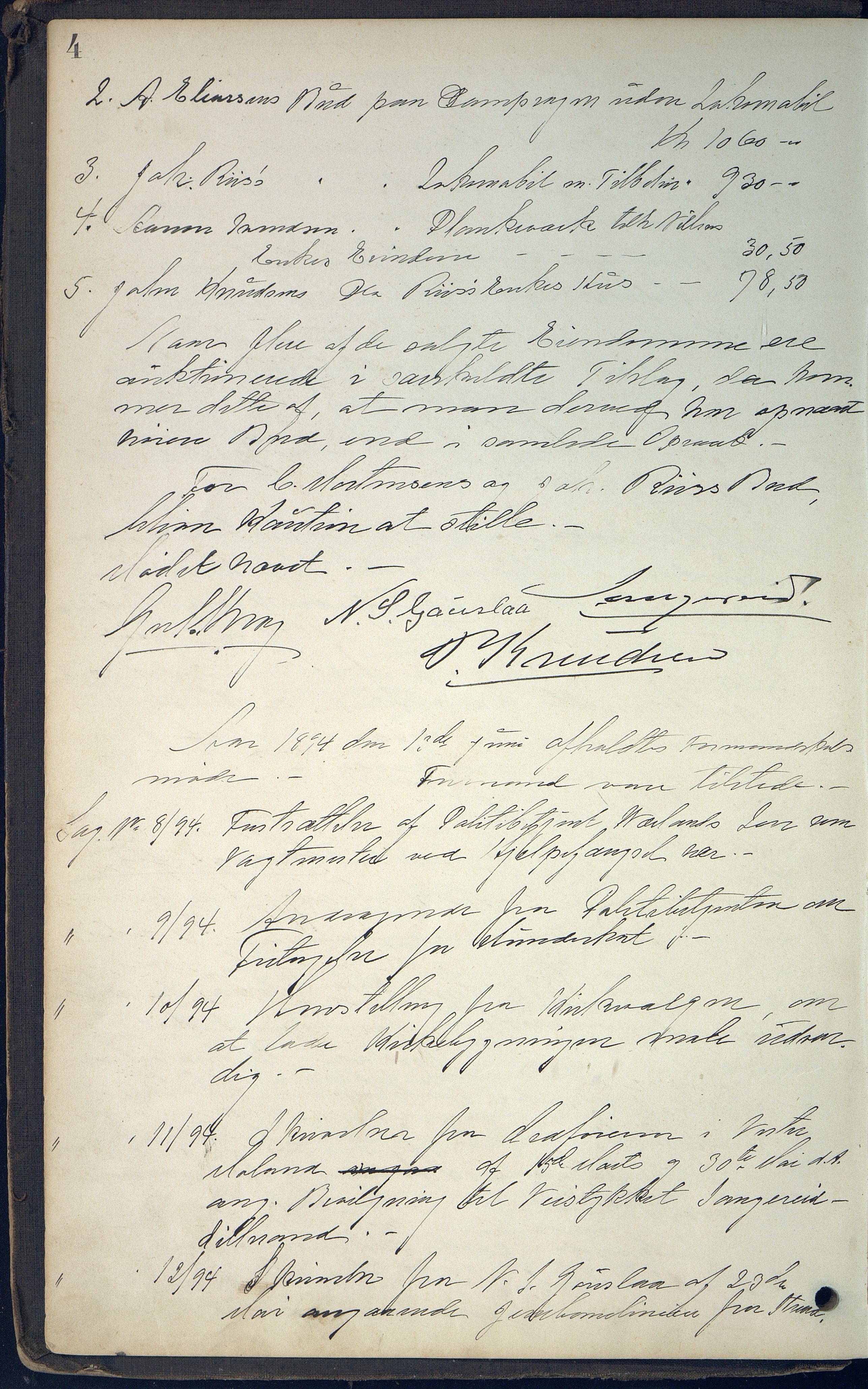 Lillesand kommune, AAMA/KA0926-PK/1/01/L0004: Formannskapets møtebok, 1894-1906, p. 4