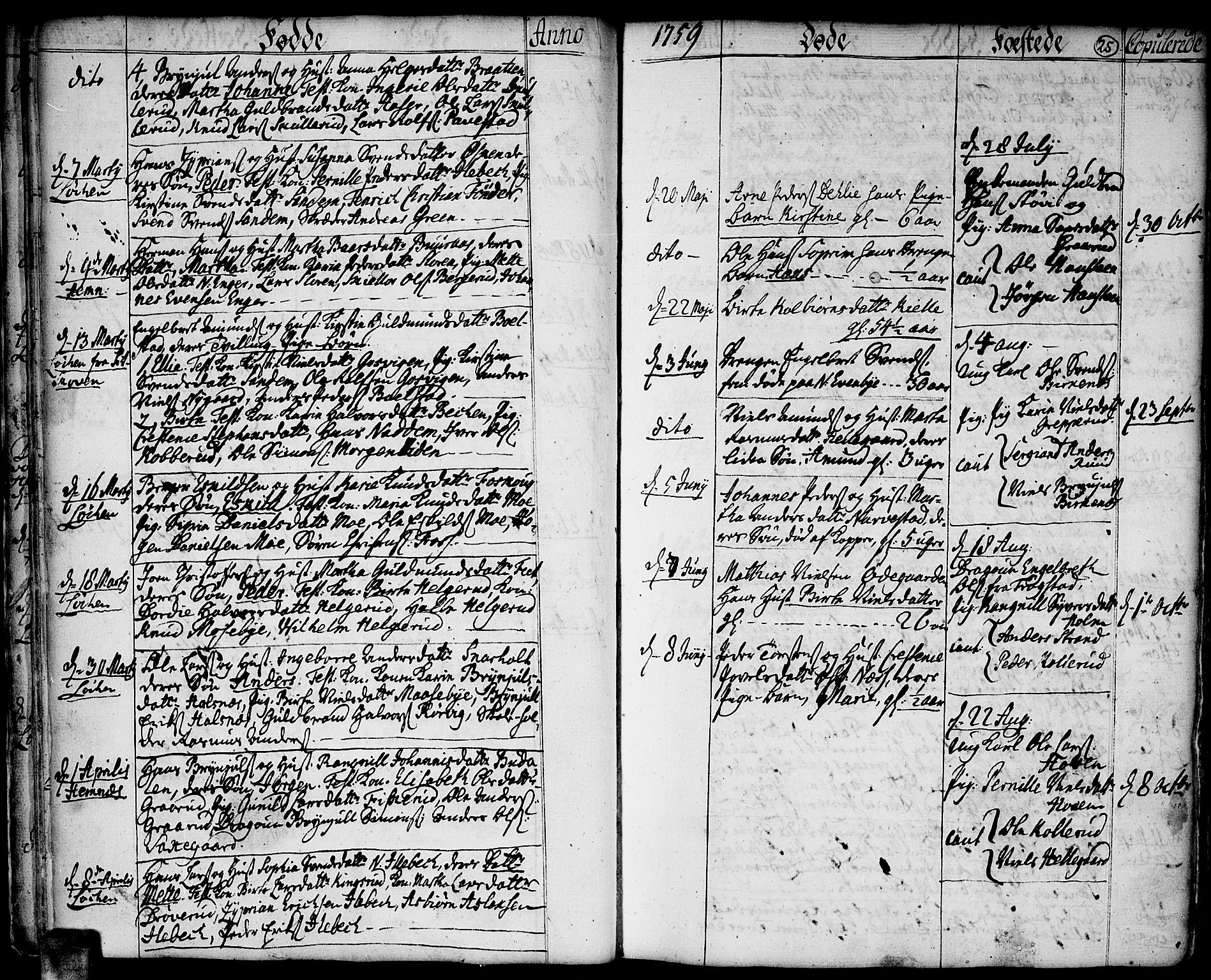 Høland prestekontor Kirkebøker, AV/SAO-A-10346a/F/Fa/L0004: Parish register (official) no. I 4, 1757-1780, p. 25