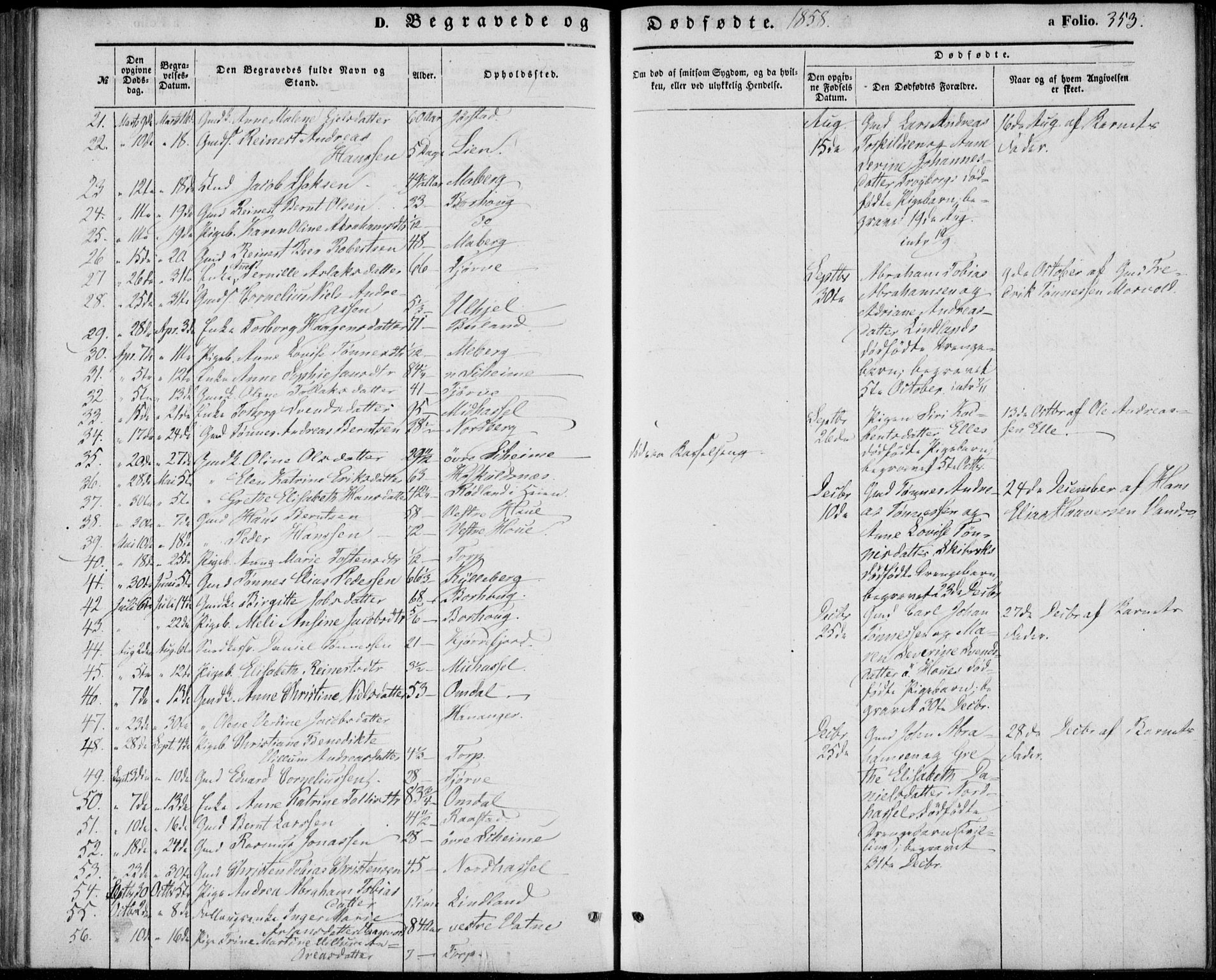 Lista sokneprestkontor, AV/SAK-1111-0027/F/Fb/L0002: Parish register (copy) no. B 2, 1847-1862, p. 353