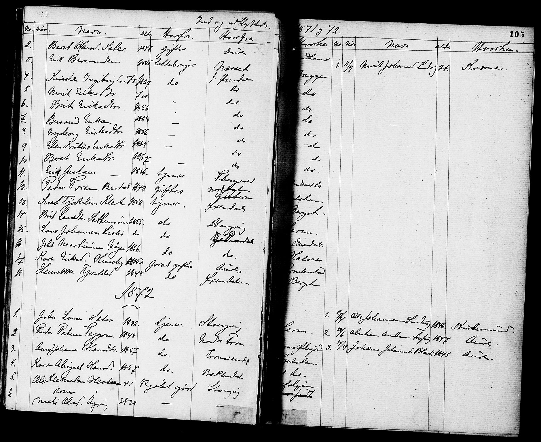 Ministerialprotokoller, klokkerbøker og fødselsregistre - Møre og Romsdal, AV/SAT-A-1454/577/L0894: Parish register (official) no. 577A01, 1850-1874, p. 105