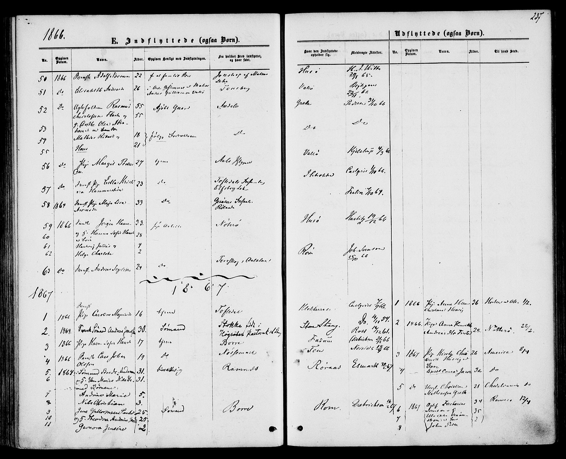 Sem kirkebøker, AV/SAKO-A-5/F/Fa/L0008: Parish register (official) no. I 8, 1866-1873, p. 237