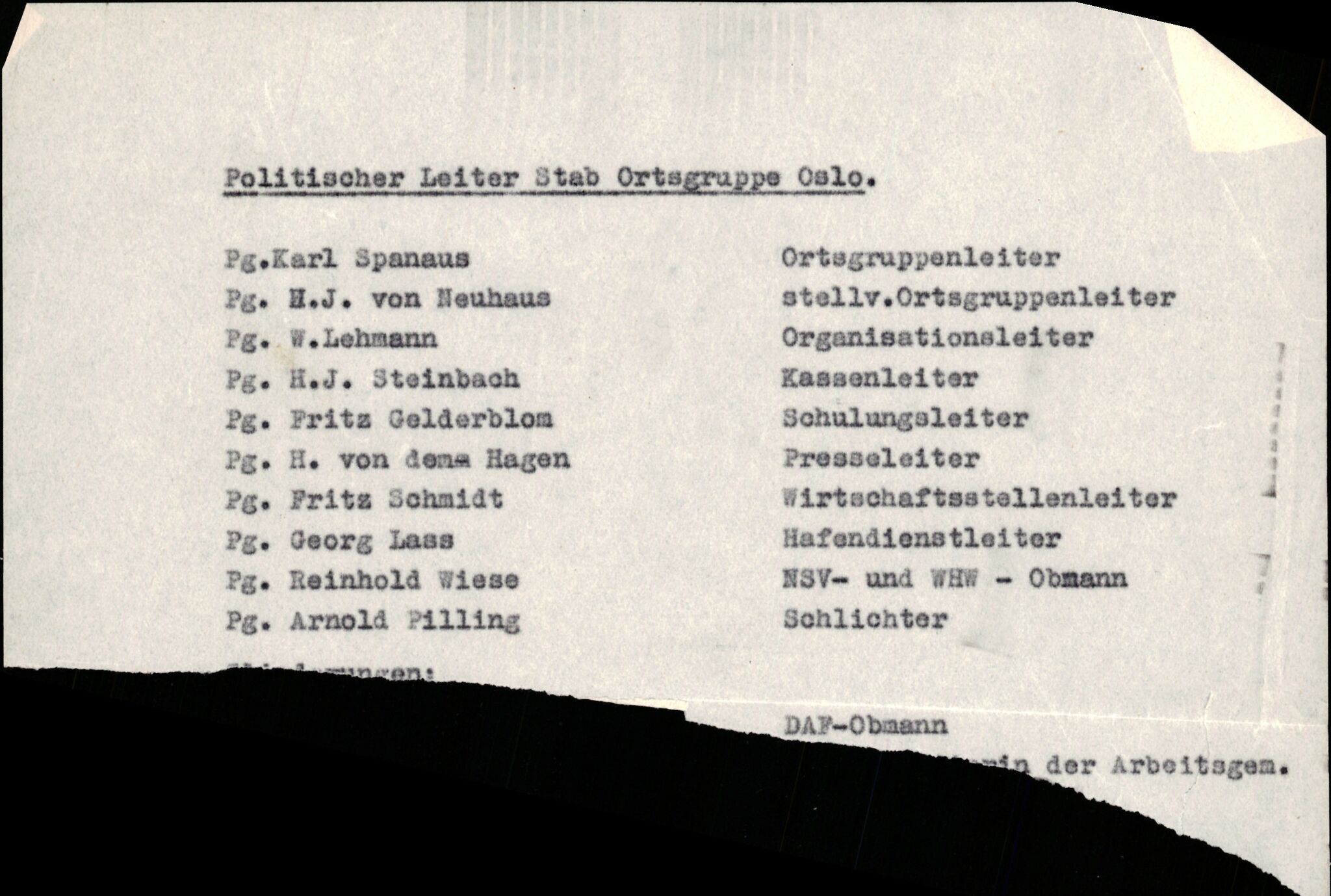 Forsvarets Overkommando. 2 kontor. Arkiv 11.4. Spredte tyske arkivsaker, AV/RA-RAFA-7031/D/Dar/Darb/L0015: Reichskommissariat - NSDAP in Norwegen, 1938-1945, p. 621