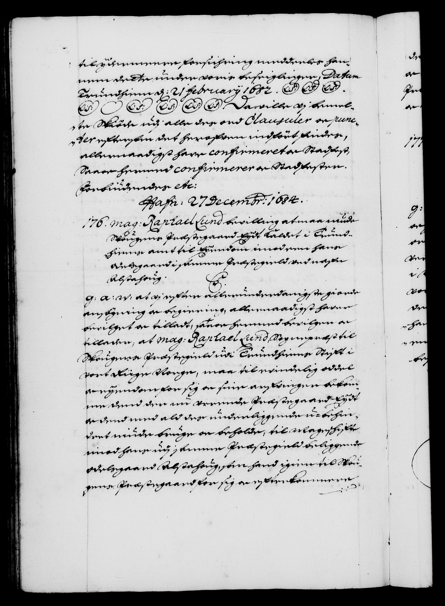 Danske Kanselli 1572-1799, AV/RA-EA-3023/F/Fc/Fca/Fcaa/L0013: Norske registre (mikrofilm), 1681-1684, p. 543b