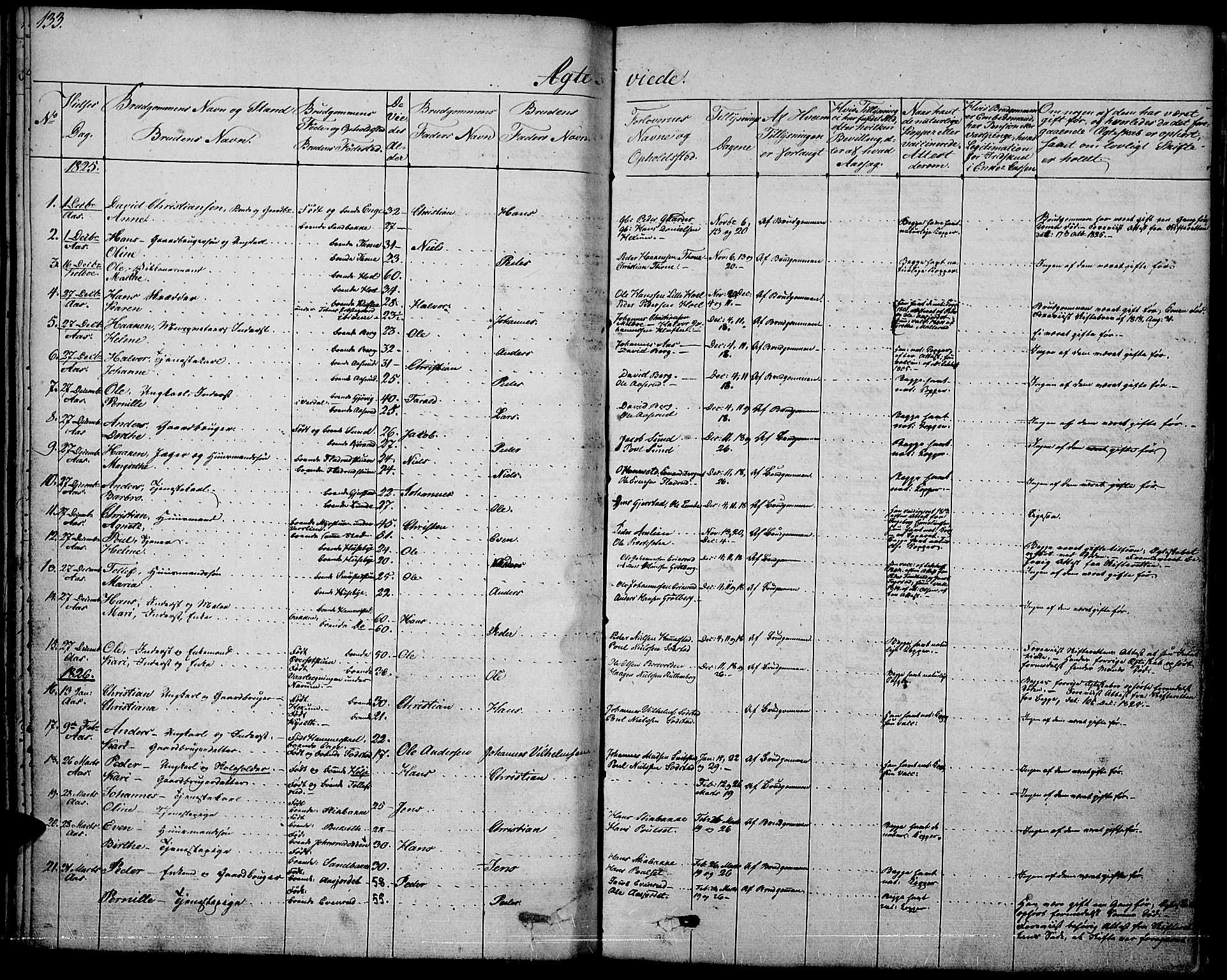 Vestre Toten prestekontor, SAH/PREST-108/H/Ha/Haa/L0002: Parish register (official) no. 2, 1825-1837, p. 133