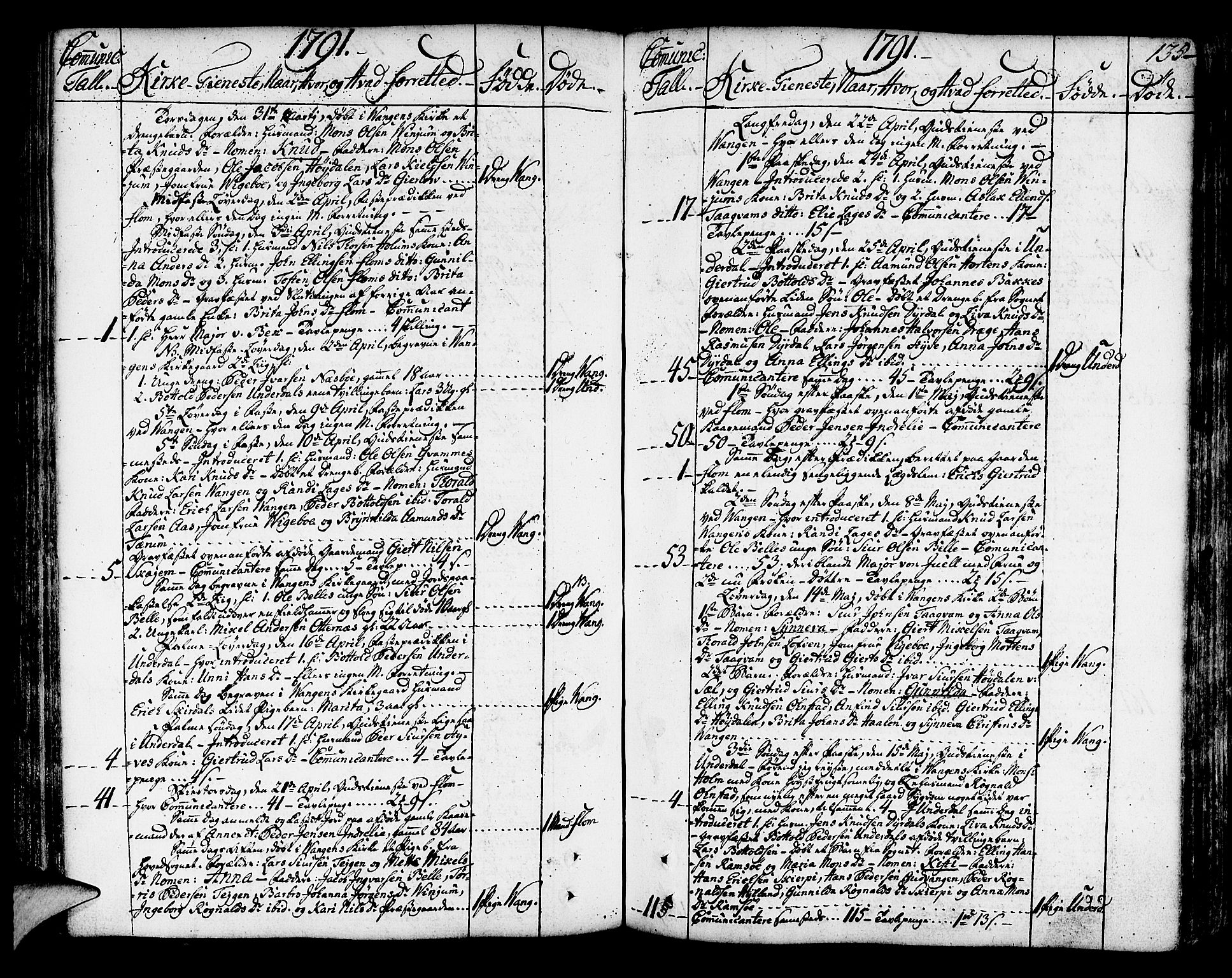 Aurland sokneprestembete, AV/SAB-A-99937/H/Ha/Haa/L0004: Parish register (official) no. A 4, 1756-1801, p. 135