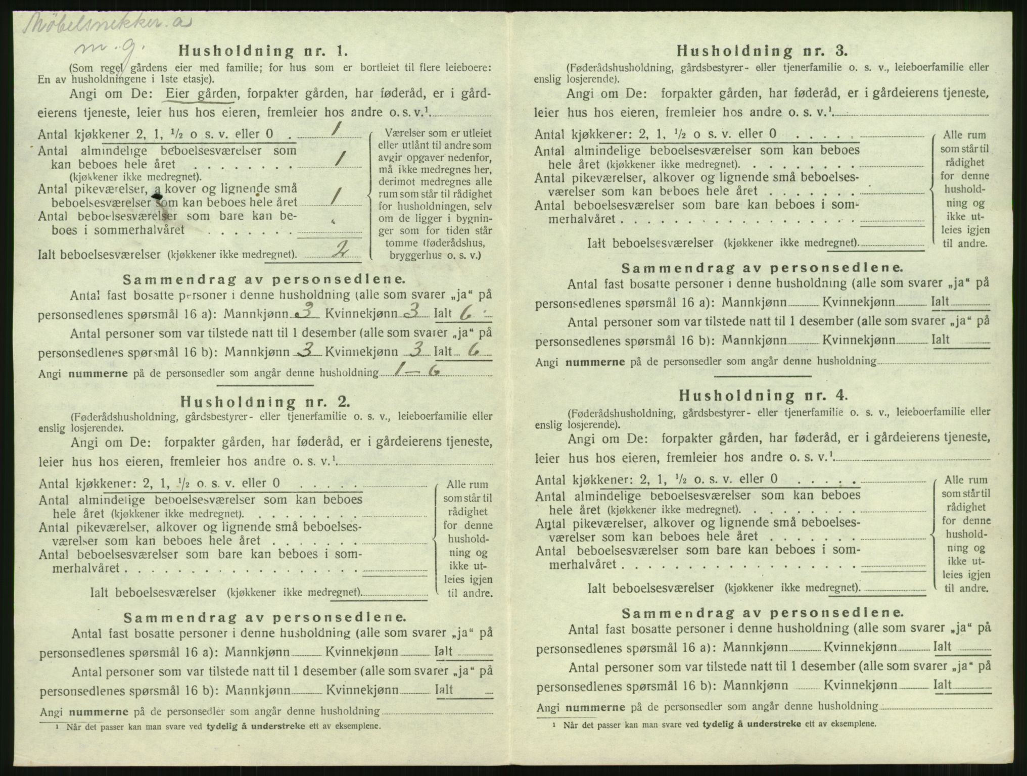 SAT, 1920 census for Tingvoll, 1920, p. 139