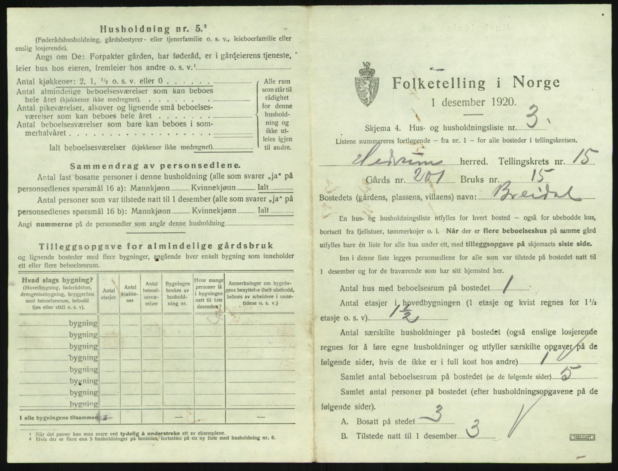 SAKO, 1920 census for Hedrum, 1920, p. 1417