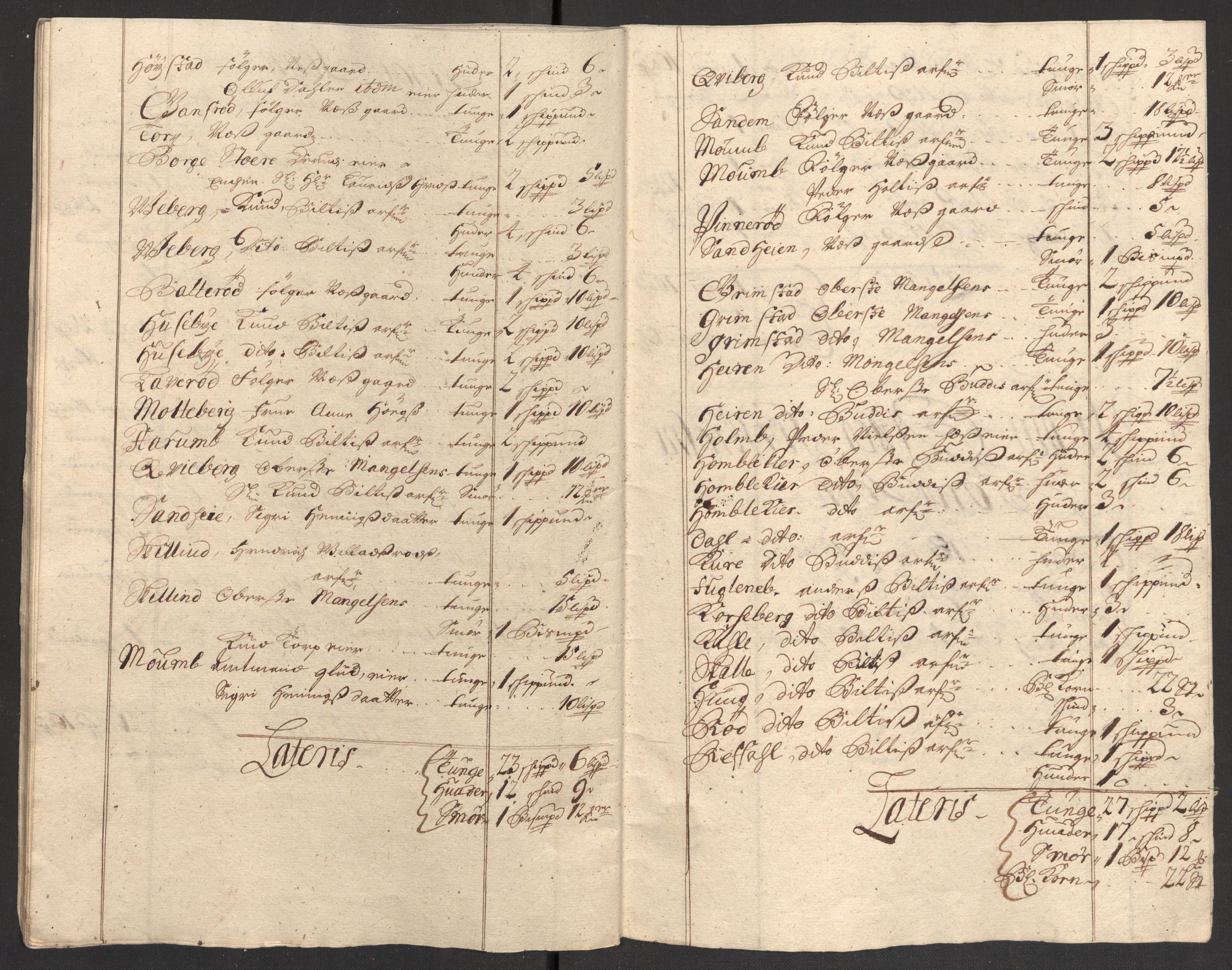 Rentekammeret inntil 1814, Reviderte regnskaper, Fogderegnskap, AV/RA-EA-4092/R04/L0130: Fogderegnskap Moss, Onsøy, Tune, Veme og Åbygge, 1701, p. 44