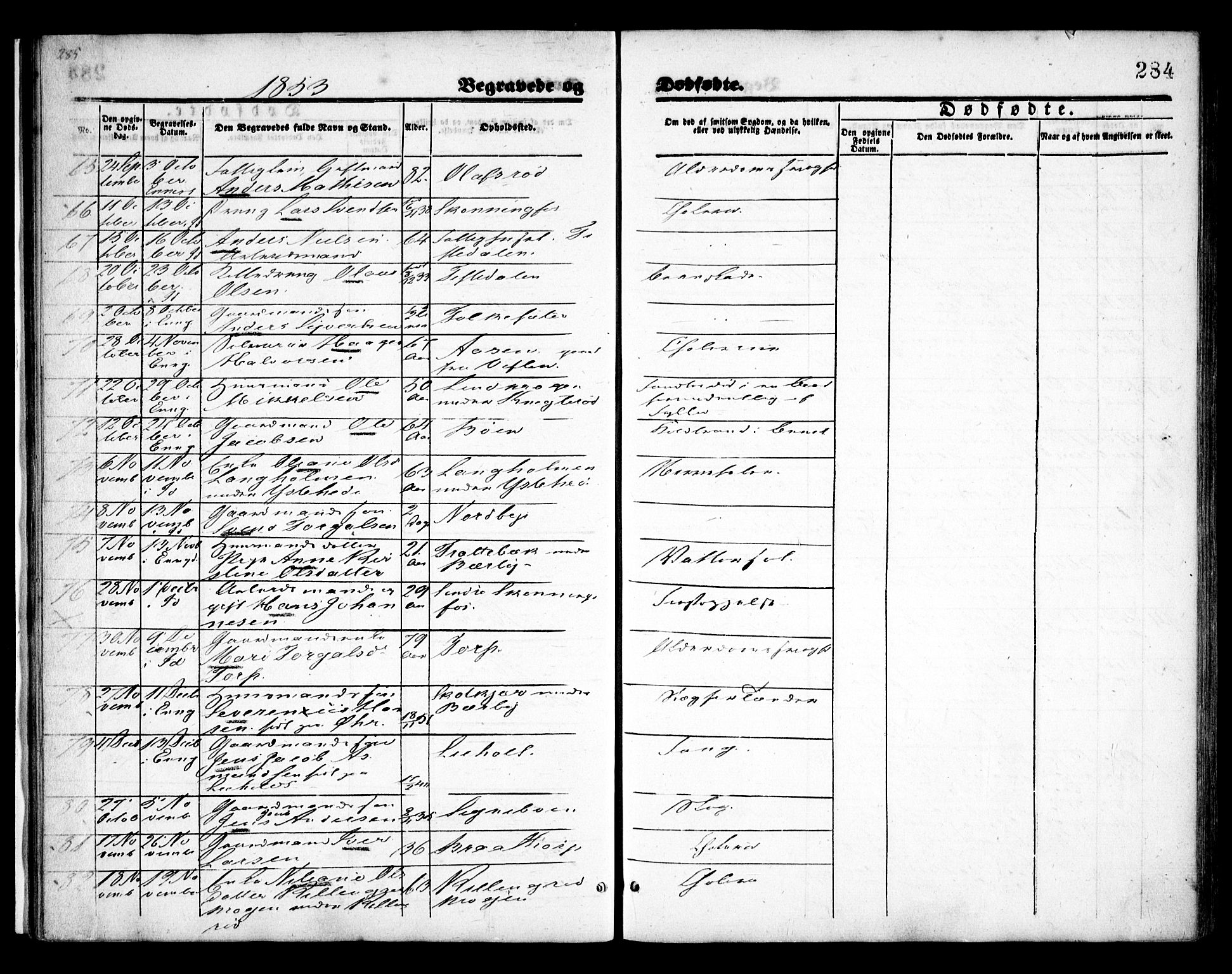 Idd prestekontor Kirkebøker, SAO/A-10911/F/Fc/L0004b: Parish register (official) no. III 4B, 1848-1860, p. 284