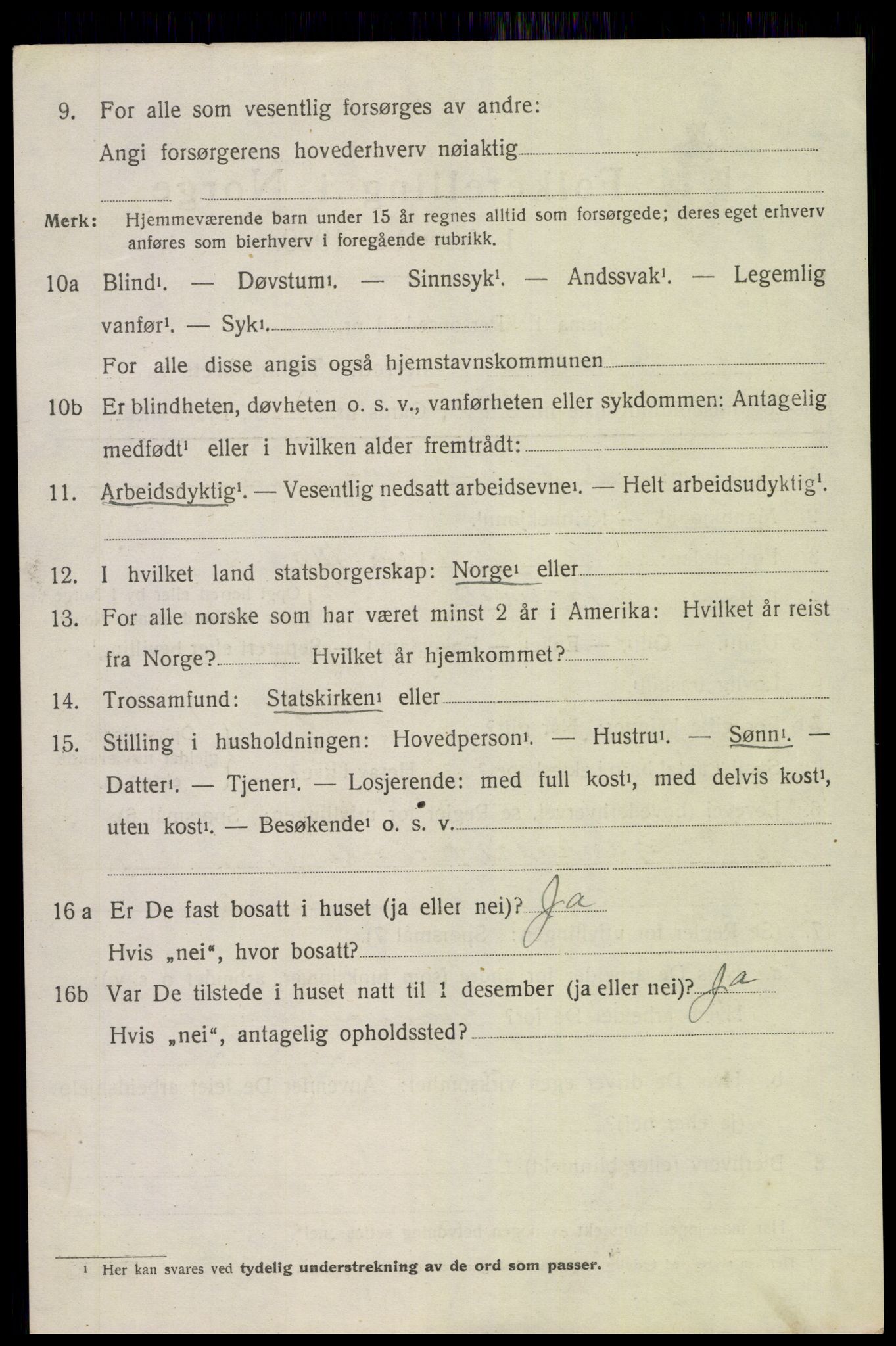 SAK, 1920 census for Fjære, 1920, p. 8498