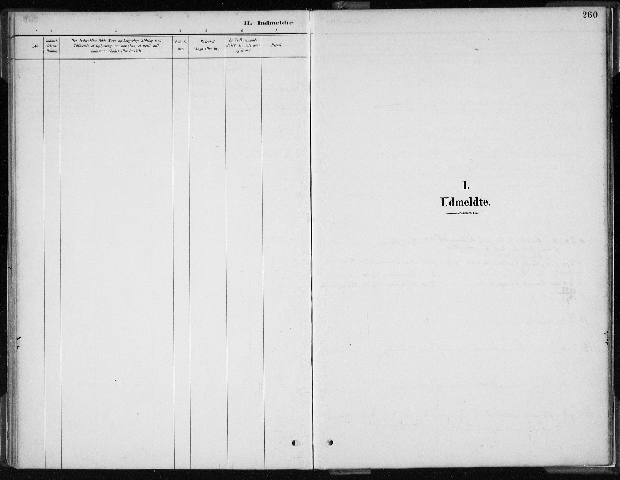 Strandebarm sokneprestembete, AV/SAB-A-78401/H/Haa: Parish register (official) no. B  1, 1886-1908, p. 260