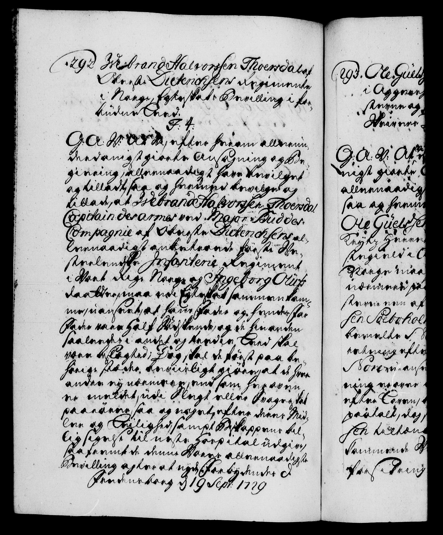 Danske Kanselli 1572-1799, AV/RA-EA-3023/F/Fc/Fca/Fcaa/L0026: Norske registre, 1729-1730, p. 225b