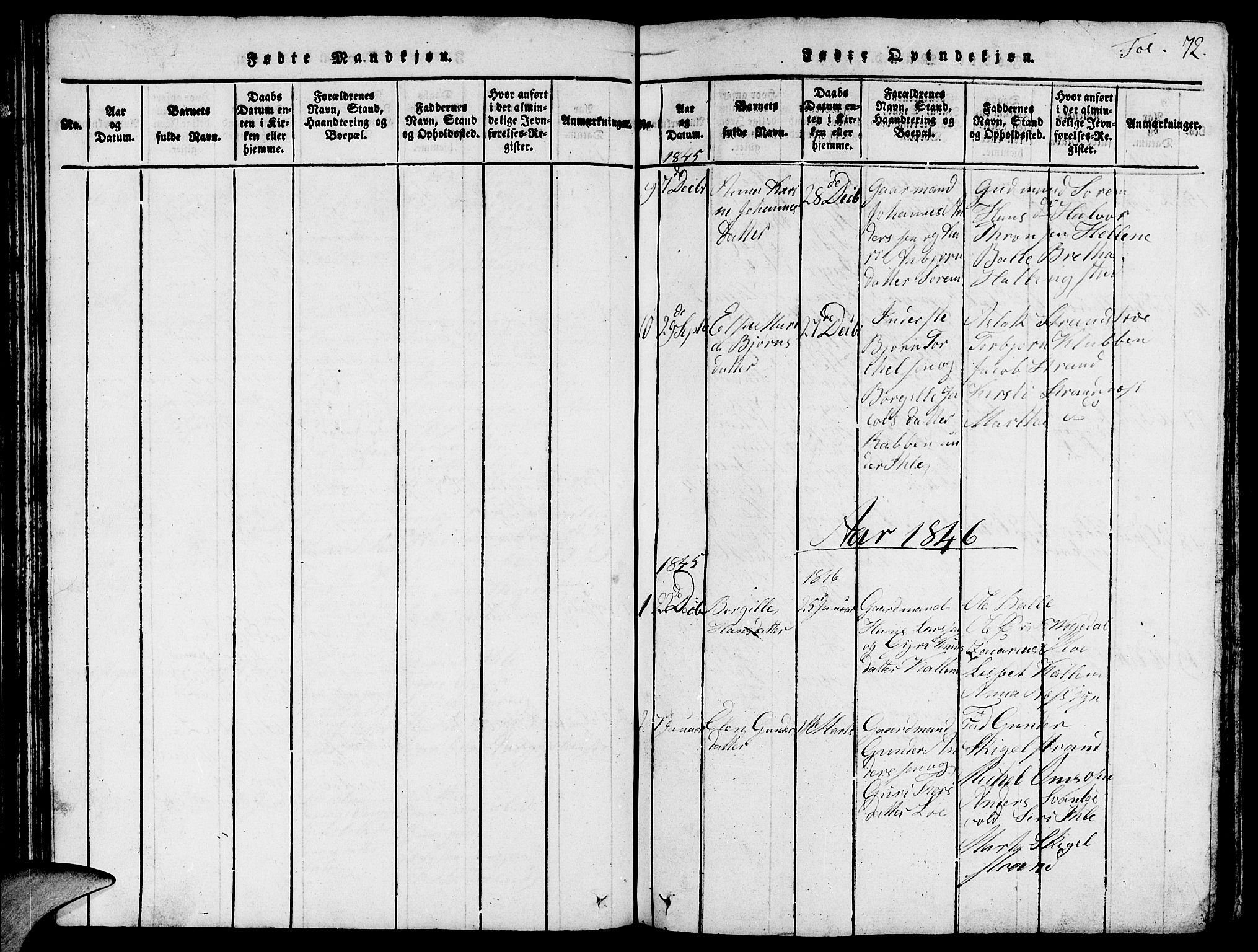 Vikedal sokneprestkontor, SAST/A-101840/01/V: Parish register (copy) no. B 1, 1816-1853, p. 72