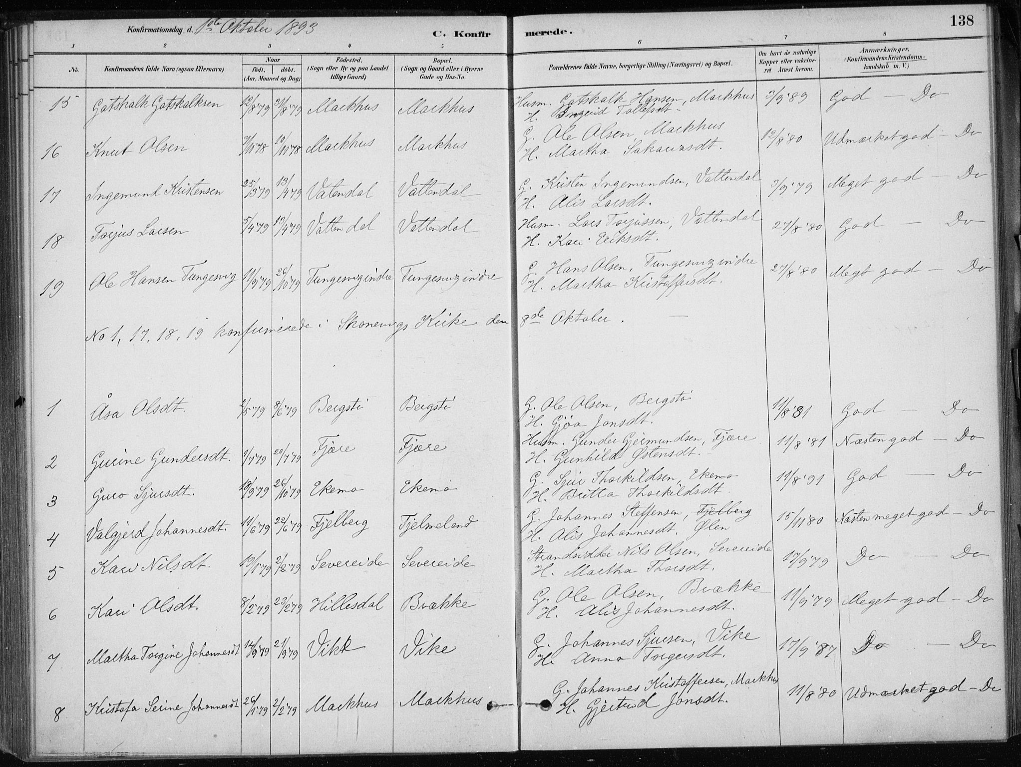 Skånevik sokneprestembete, AV/SAB-A-77801/H/Haa: Parish register (official) no. E  1, 1879-1901, p. 138