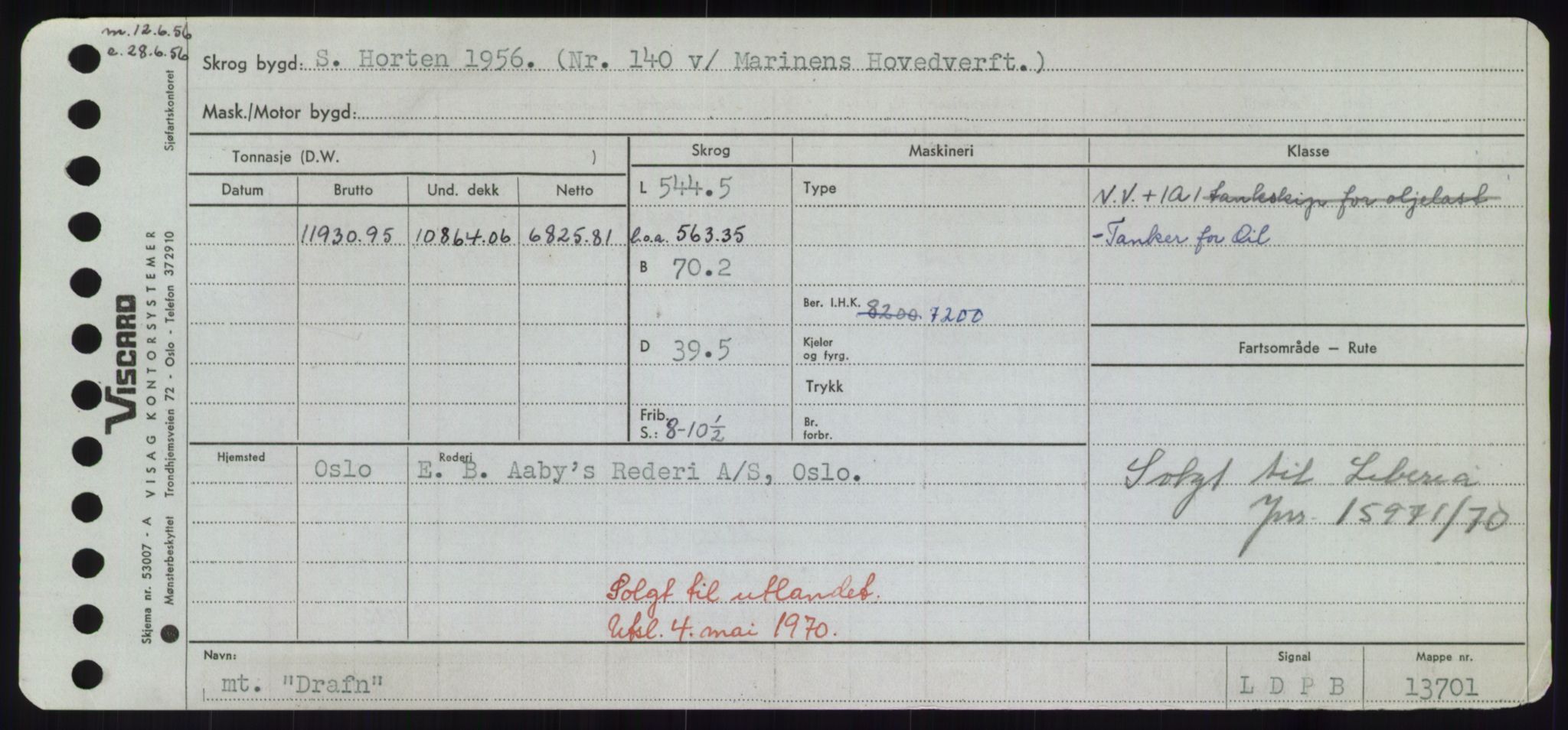 Sjøfartsdirektoratet med forløpere, Skipsmålingen, RA/S-1627/H/Hd/L0008: Fartøy, C-D, p. 611