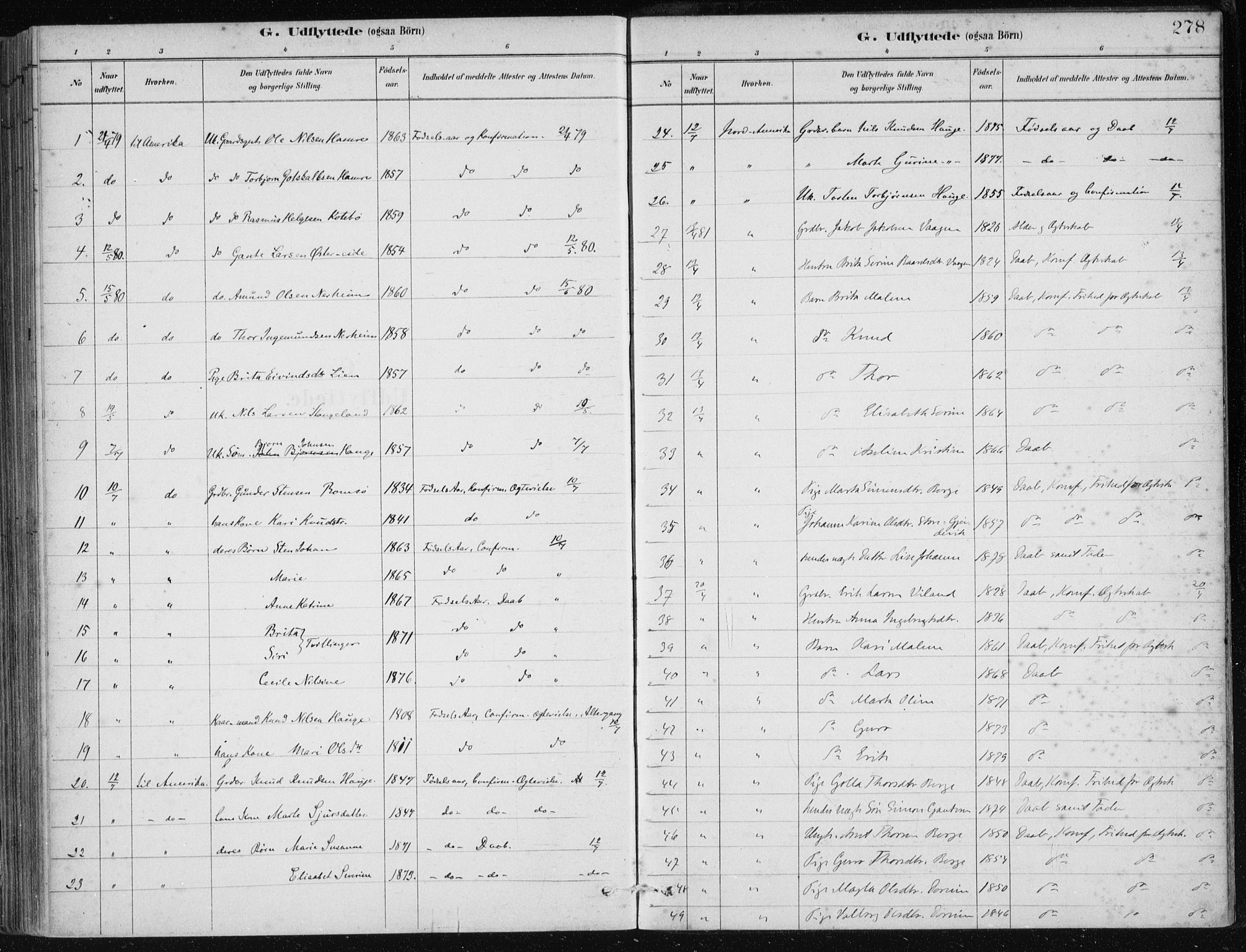 Fjelberg sokneprestembete, AV/SAB-A-75201/H/Haa: Parish register (official) no. D 1, 1879-1918, p. 278