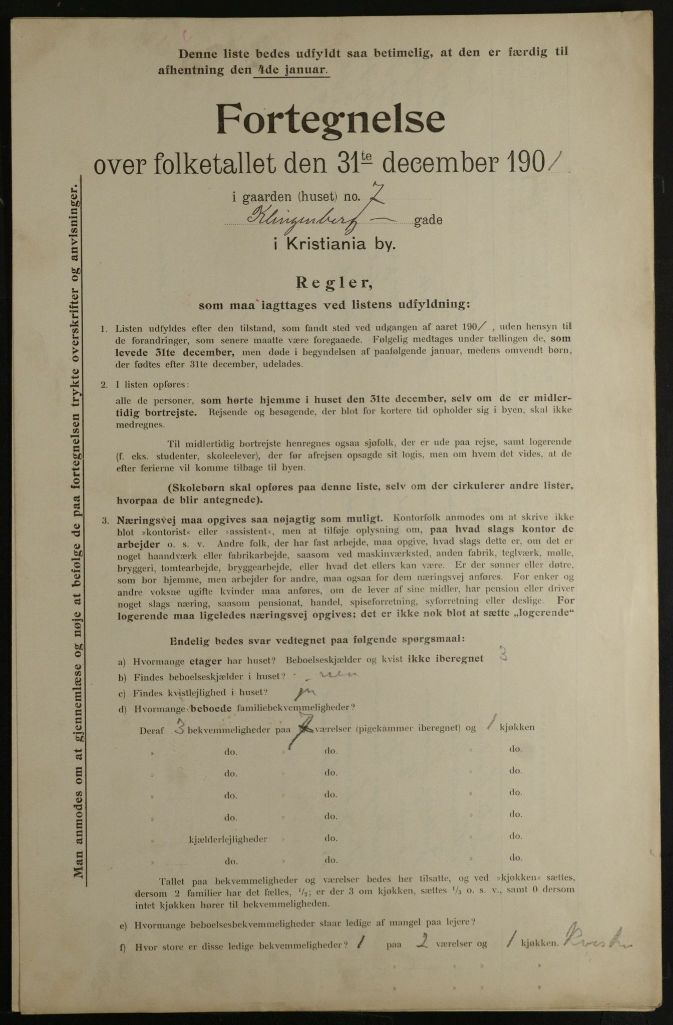 OBA, Municipal Census 1901 for Kristiania, 1901, p. 8066