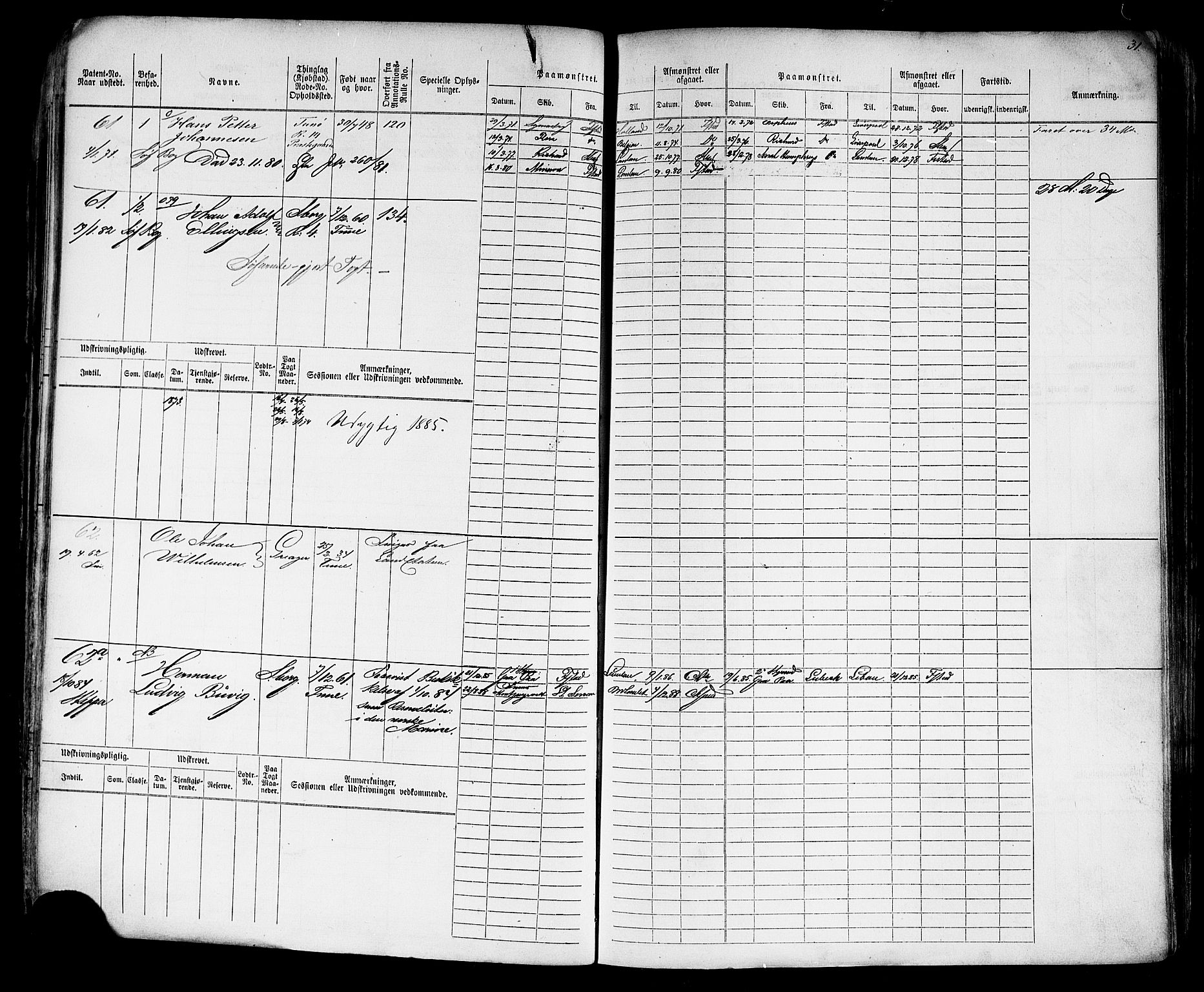 Sarpsborg mønstringskontor, AV/SAO-A-10569c/F/Fc/Fcb/L0003: Hovedrulle, 1860-1881, p. 34