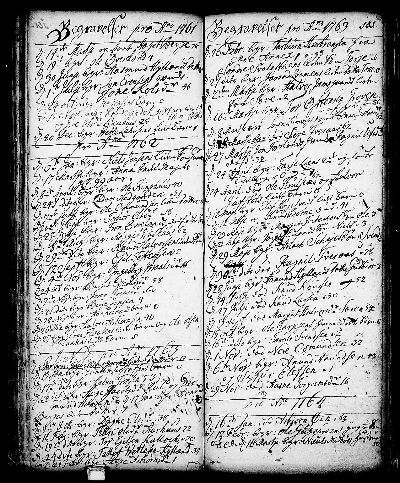 Vinje kirkebøker, SAKO/A-312/F/Fa/L0001: Parish register (official) no. I 1, 1717-1766, p. 151