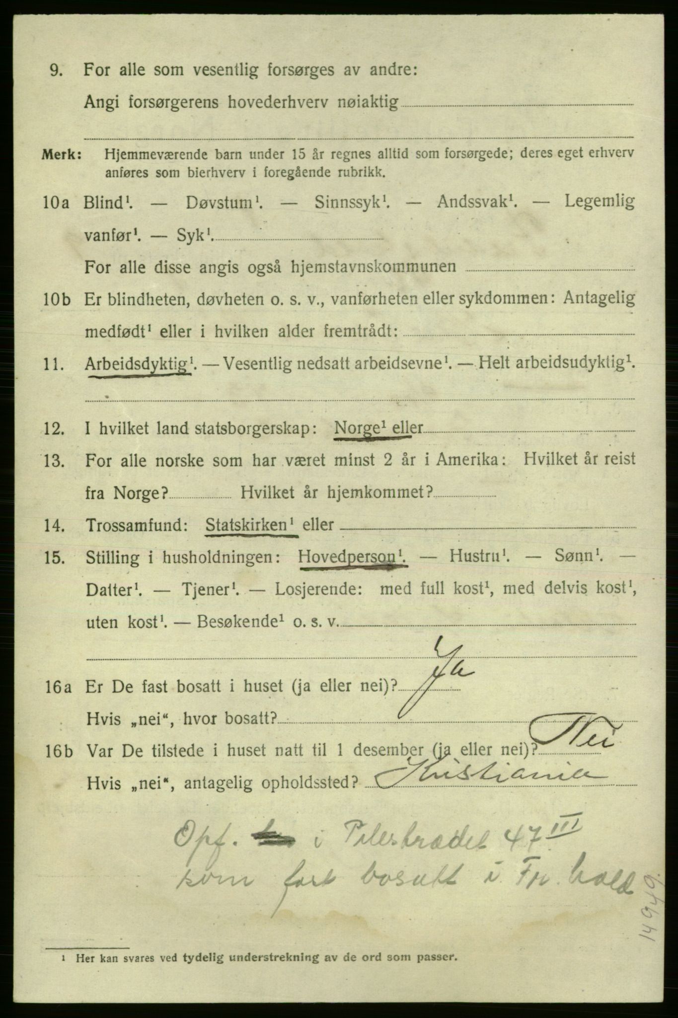 SAO, 1920 census for Fredrikshald, 1920, p. 17042