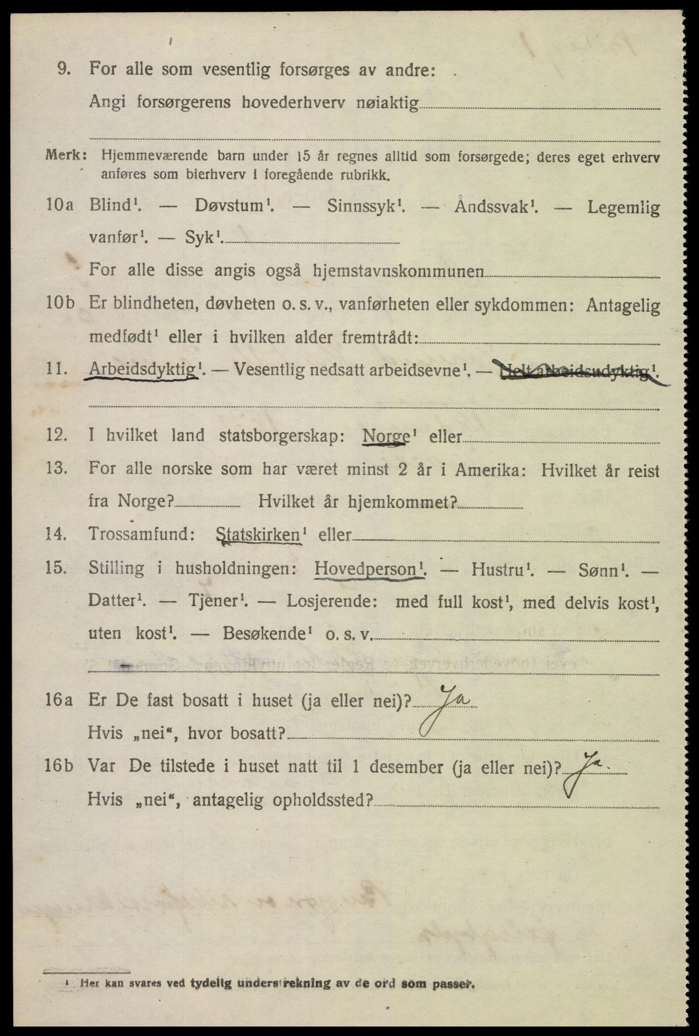 SAK, 1920 census for Åmli, 1920, p. 1252