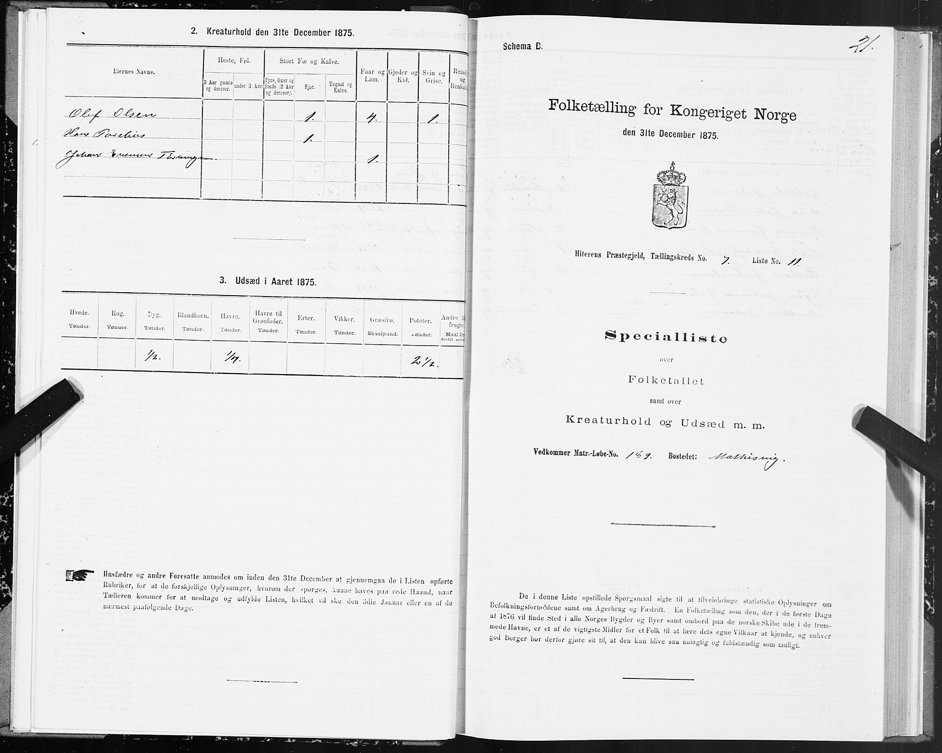 SAT, 1875 census for 1617P Hitra, 1875, p. 4021