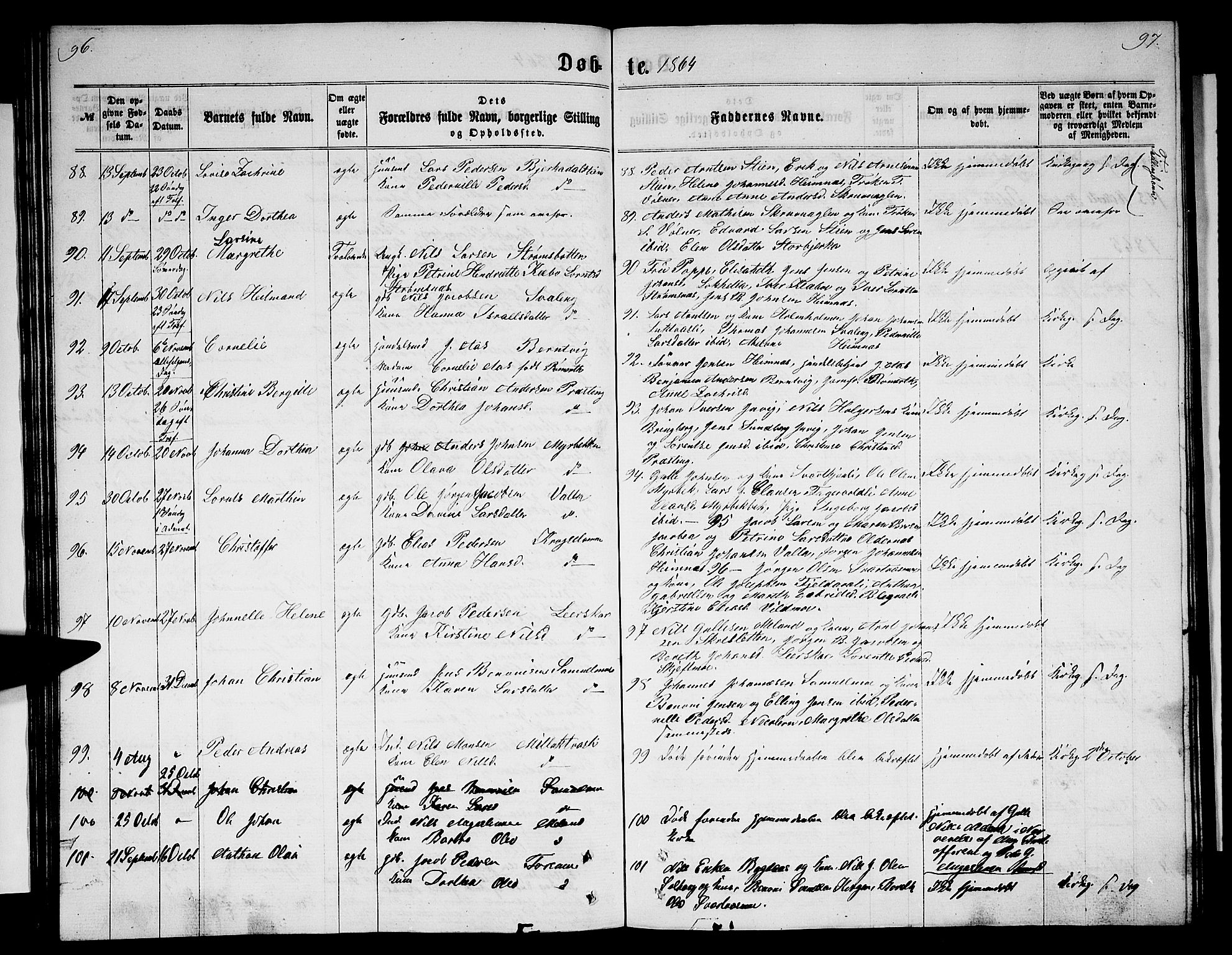Ministerialprotokoller, klokkerbøker og fødselsregistre - Nordland, AV/SAT-A-1459/825/L0365: Parish register (copy) no. 825C02, 1858-1873, p. 96-97