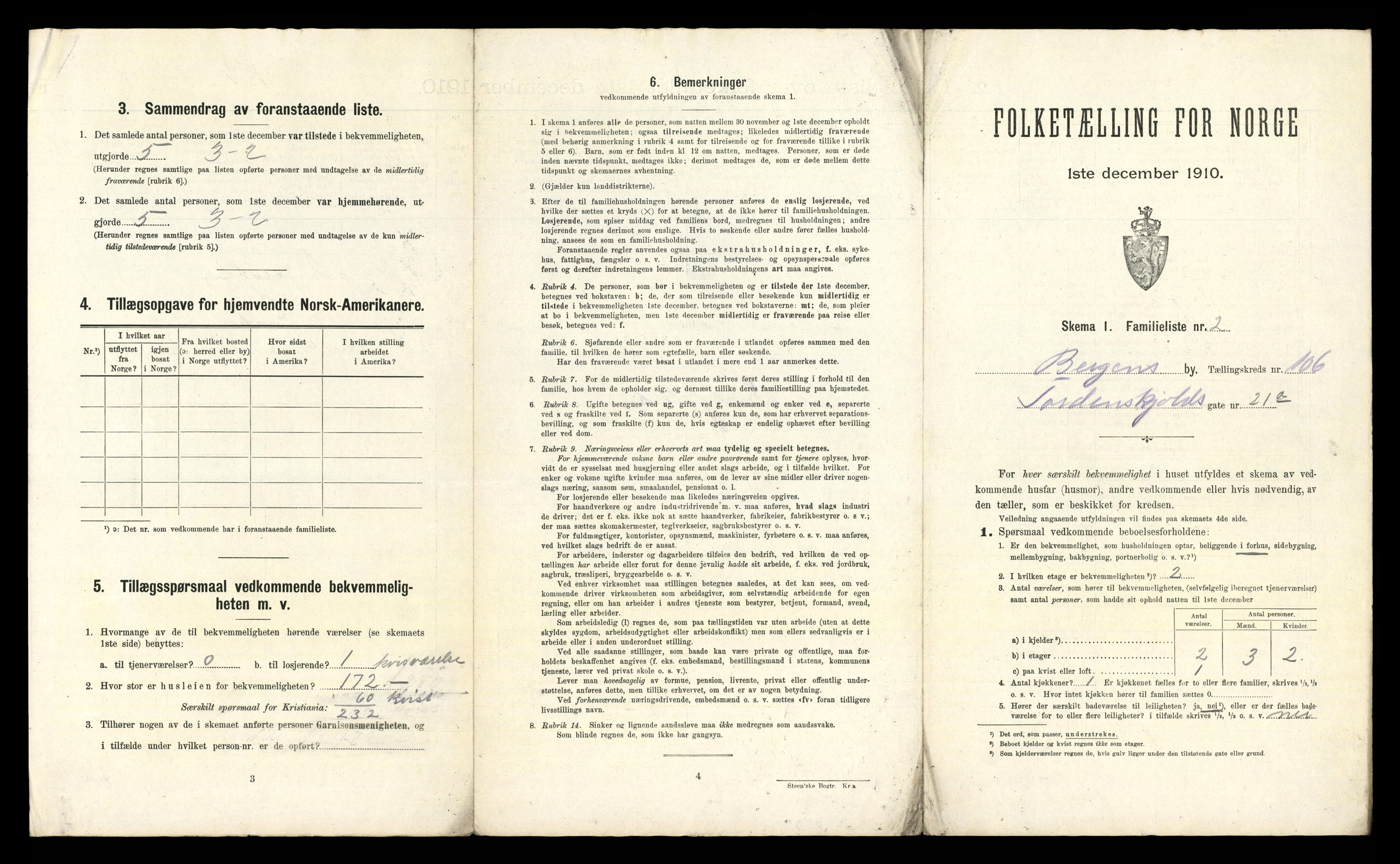 RA, 1910 census for Bergen, 1910, p. 36773