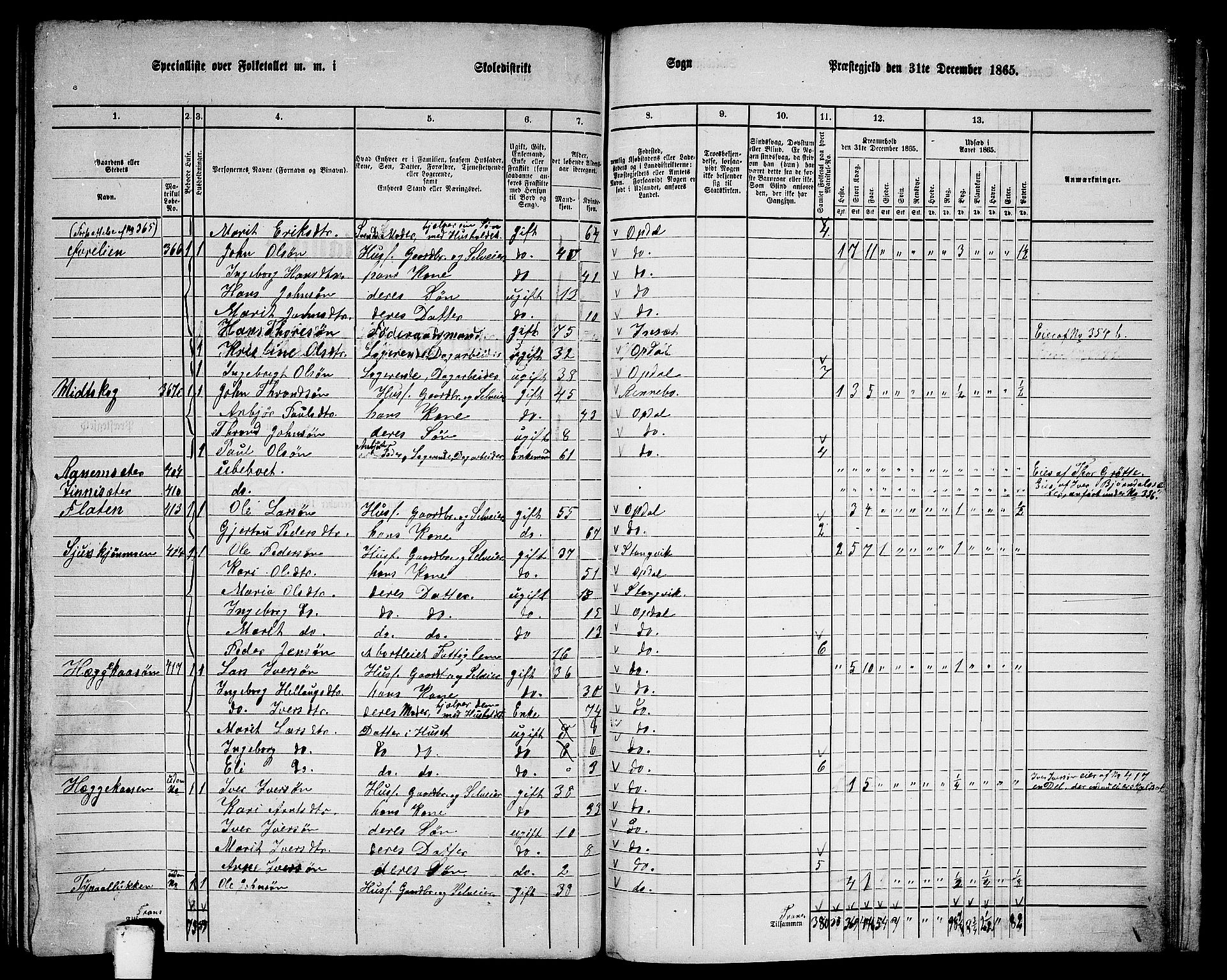 RA, 1865 census for Oppdal, 1865, p. 183