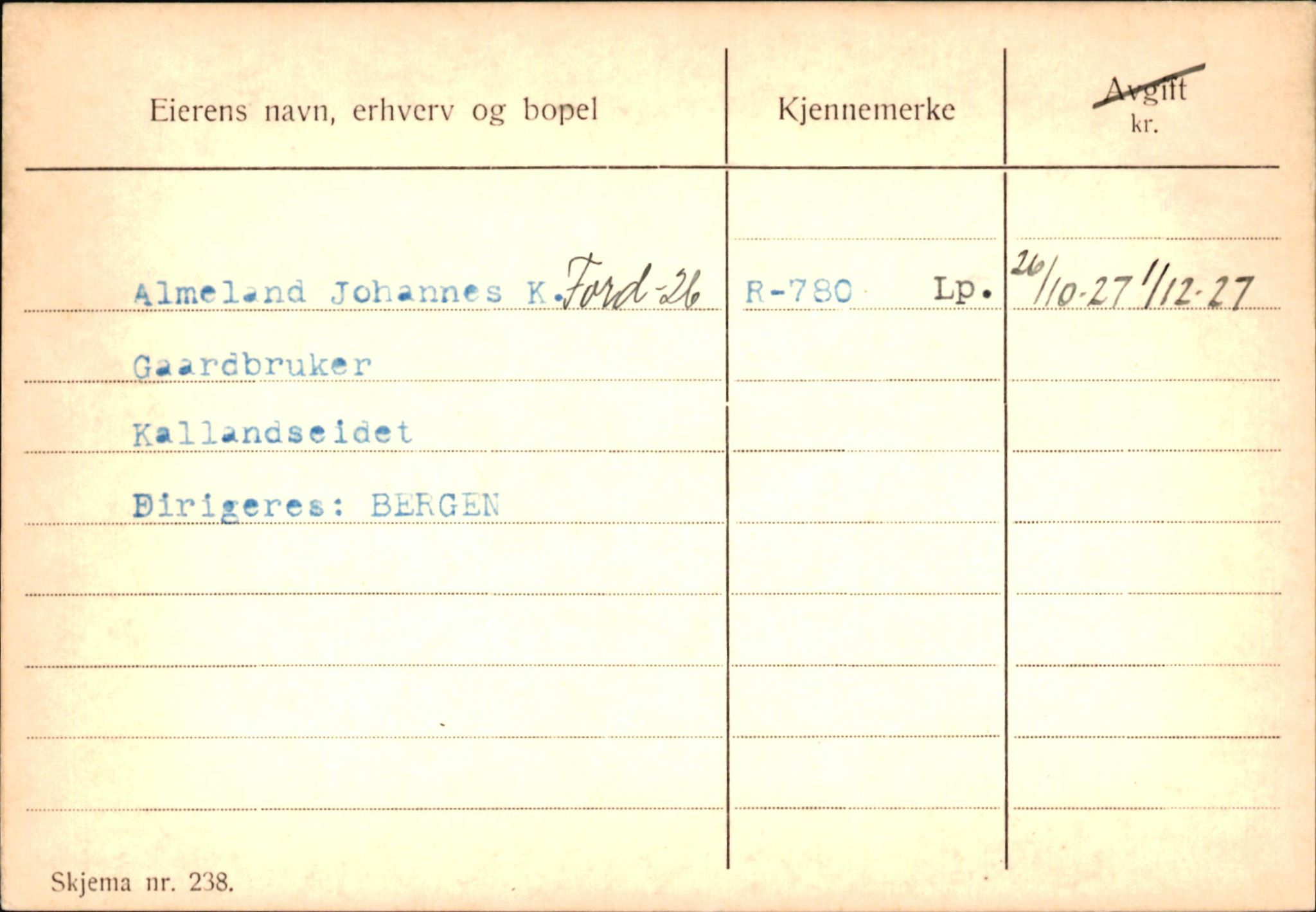 Statens vegvesen, Hordaland vegkontor, AV/SAB-A-5201/2/Ha/L0001: R-eierkort A, 1920-1971, p. 456