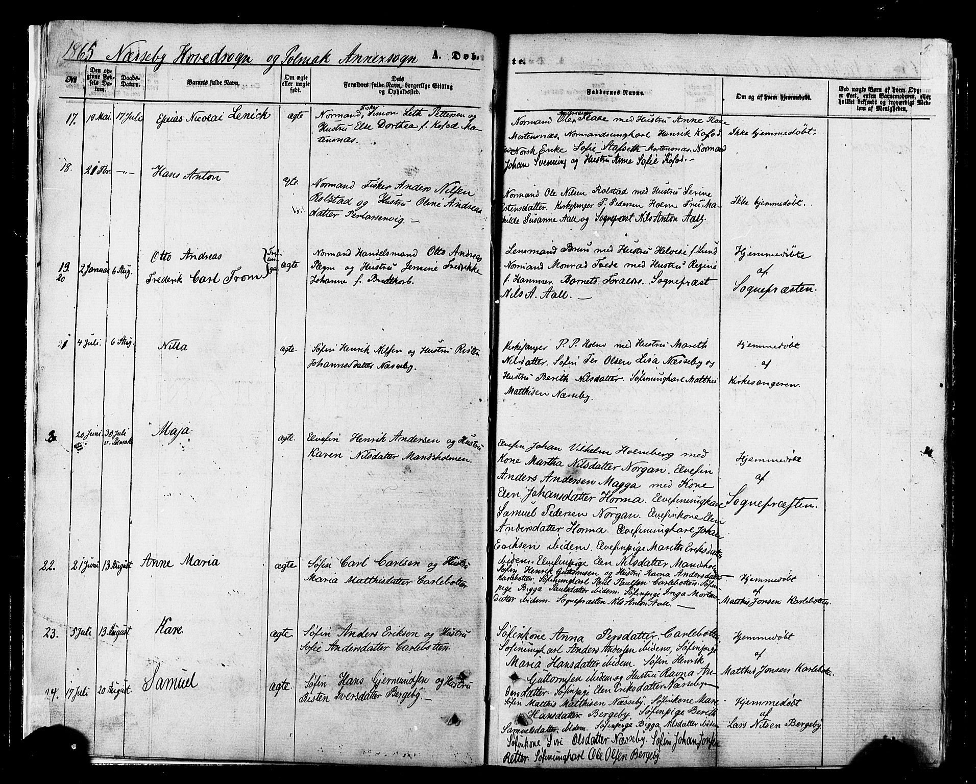 Nesseby sokneprestkontor, AV/SATØ-S-1330/H/Ha/L0003kirke: Parish register (official) no. 3 /1, 1865-1876, p. 5