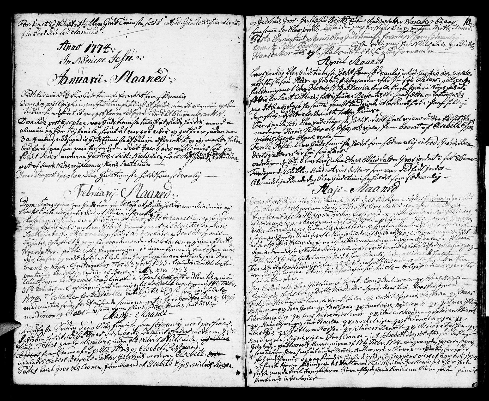 Jostedal sokneprestembete, SAB/A-80601/H/Haa/Haaa/L0002: Parish register (official) no. A 2, 1770-1806, p. 10