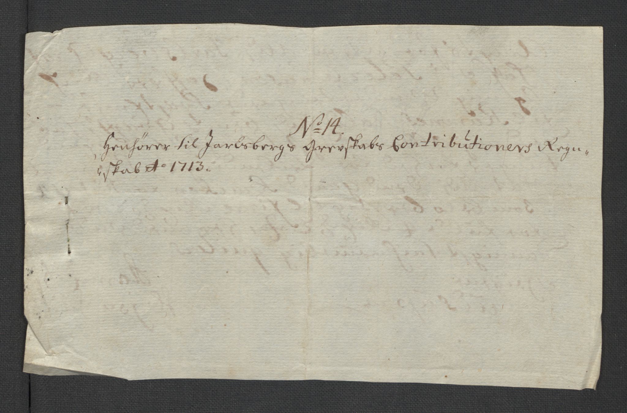 Rentekammeret inntil 1814, Reviderte regnskaper, Fogderegnskap, AV/RA-EA-4092/R32/L1878: Fogderegnskap Jarlsberg grevskap, 1713, p. 242