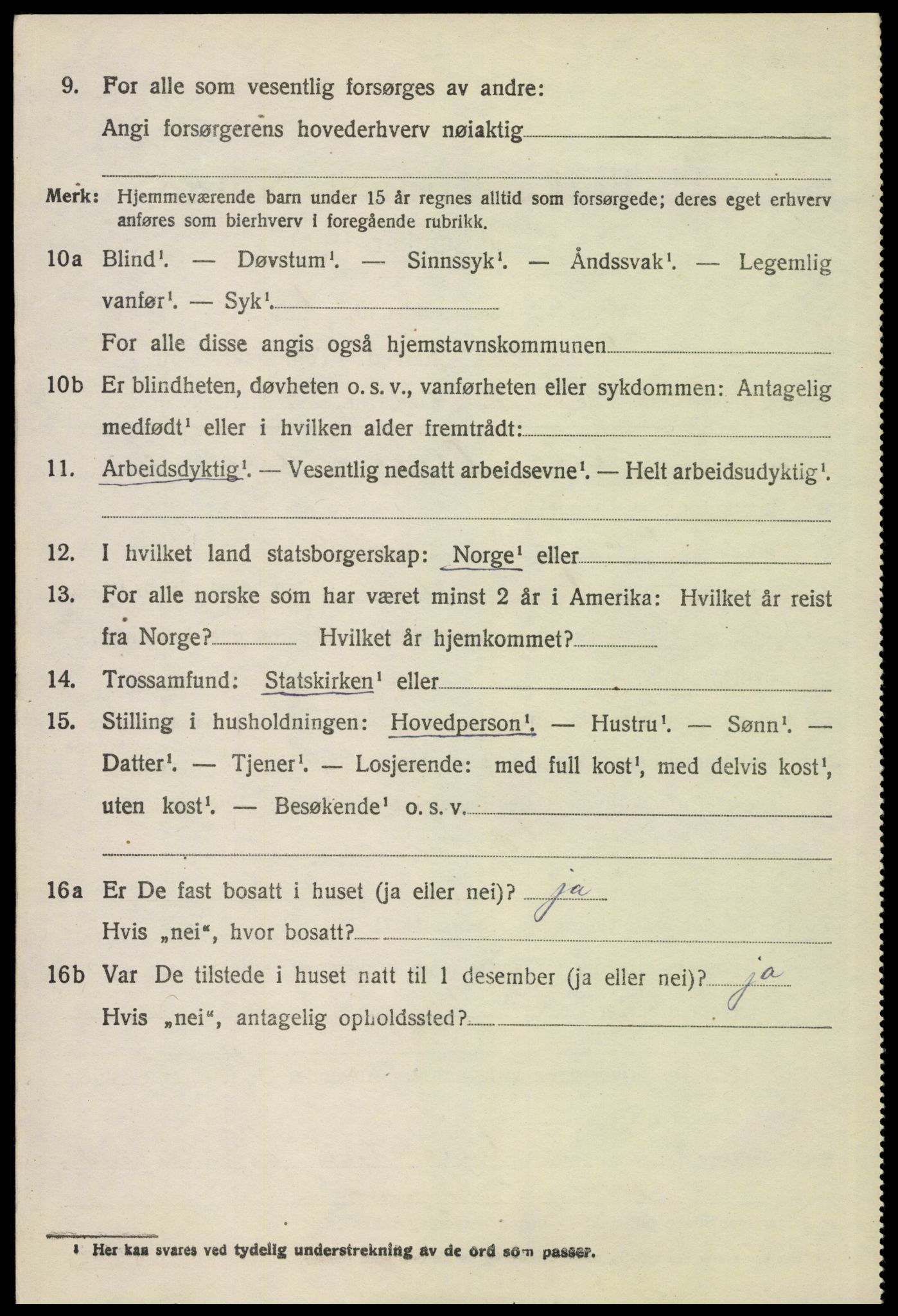 SAH, 1920 census for Vinger, 1920, p. 11395