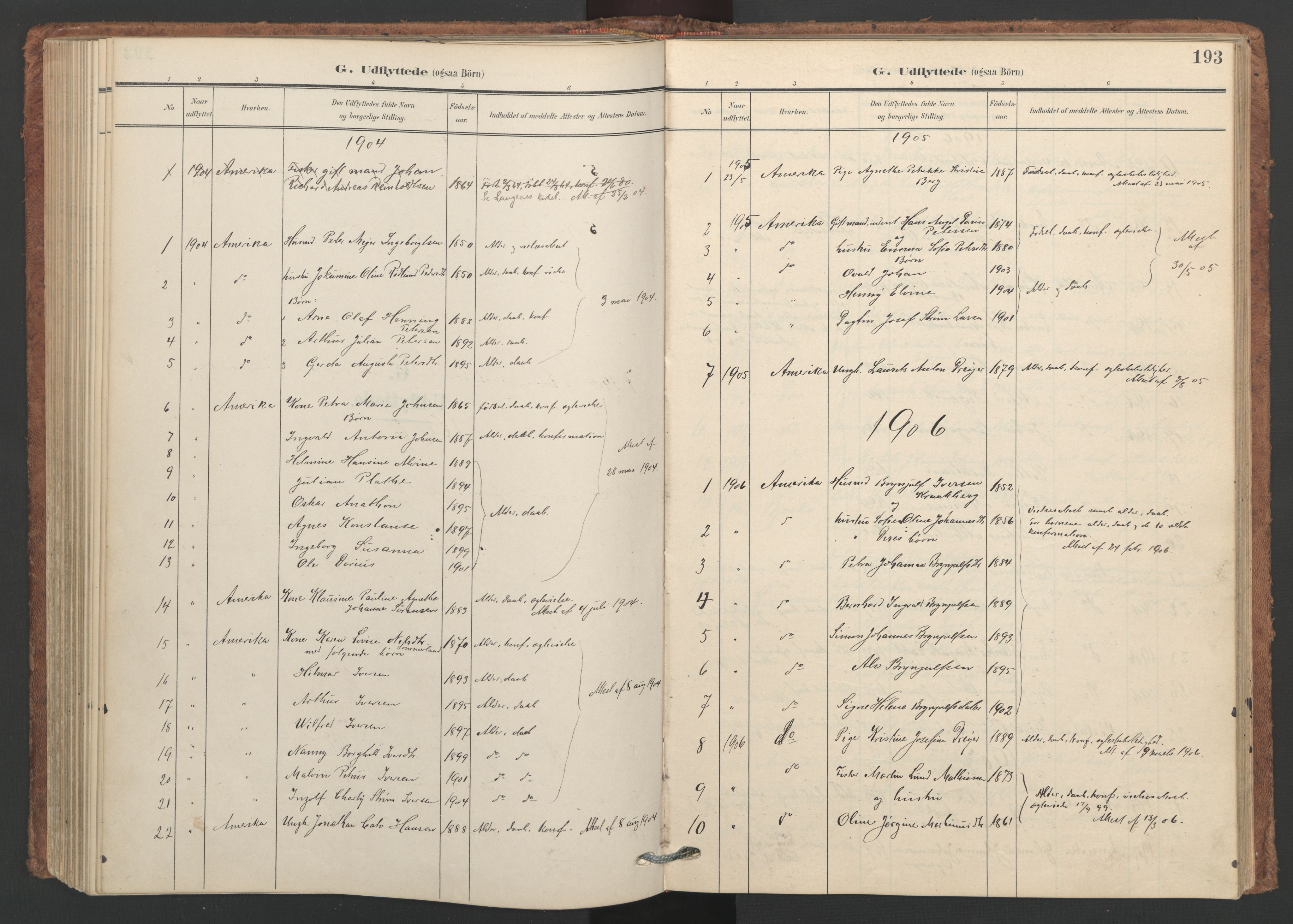 Ministerialprotokoller, klokkerbøker og fødselsregistre - Nordland, SAT/A-1459/893/L1339: Parish register (official) no. 893A11, 1904-1914, p. 193