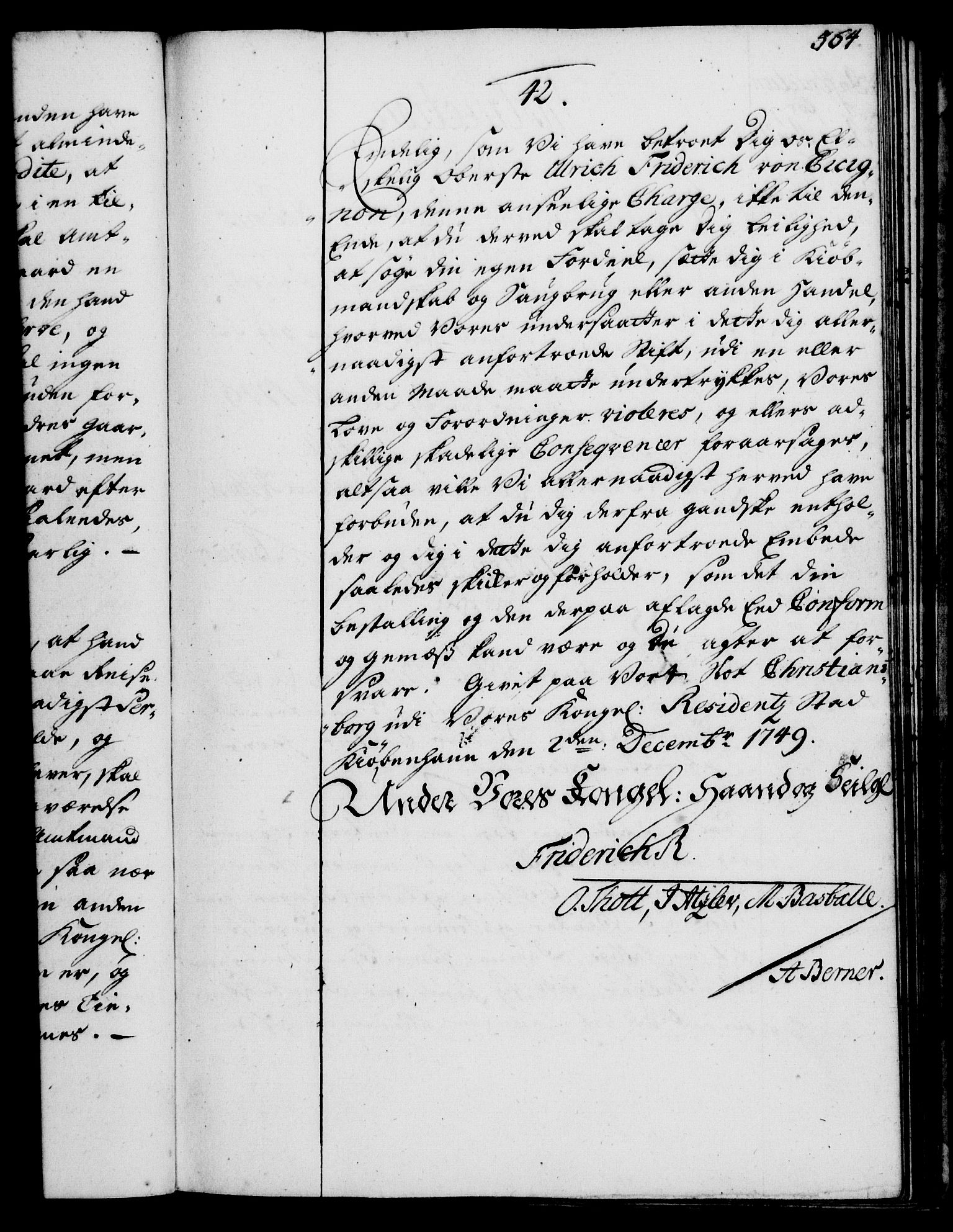 Rentekammeret, Kammerkanselliet, RA/EA-3111/G/Gg/Ggi/L0002: Norsk instruksjonsprotokoll med register (merket RK 53.35), 1729-1751, p. 564