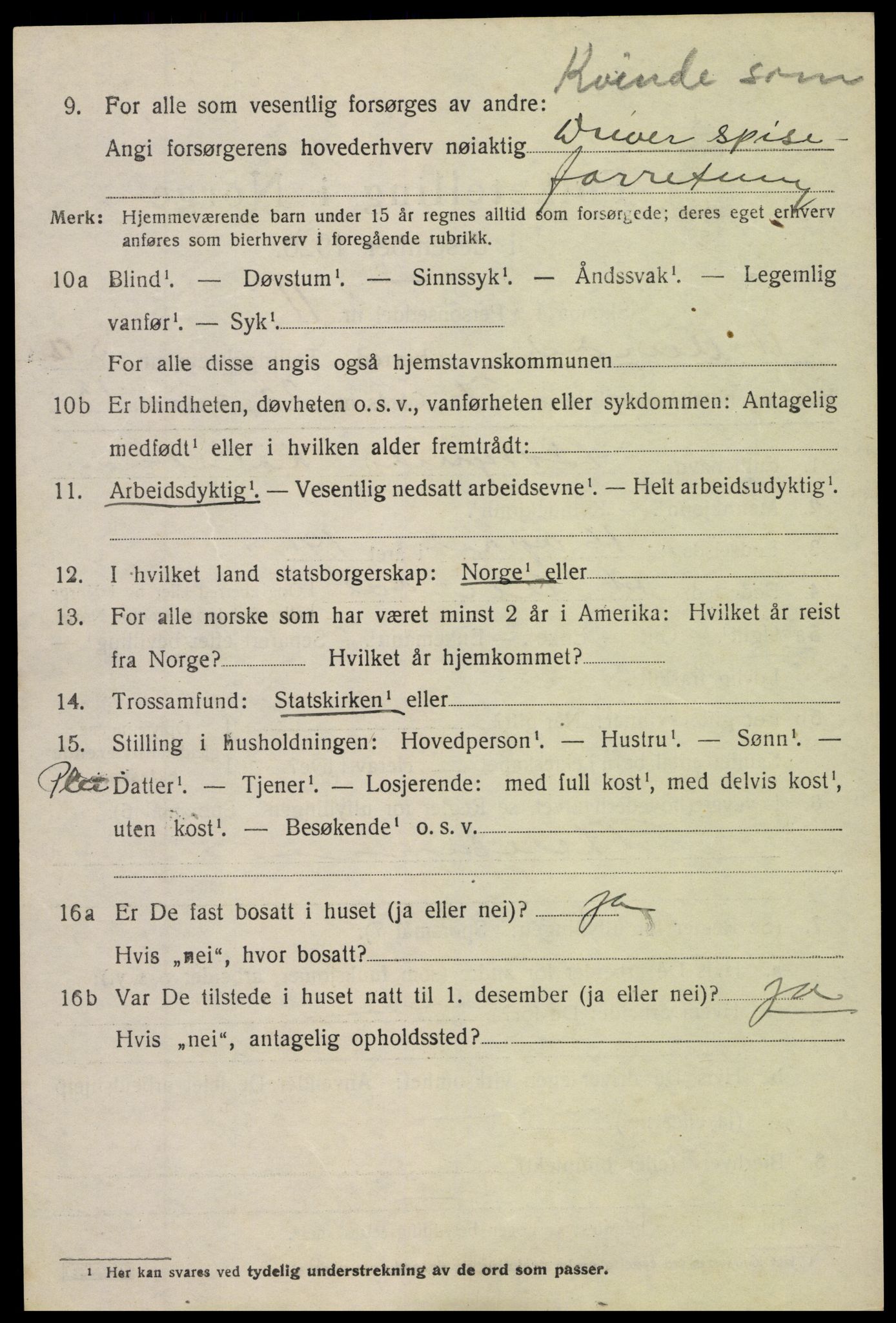 SAH, 1920 census for Nord-Aurdal, 1920, p. 4761