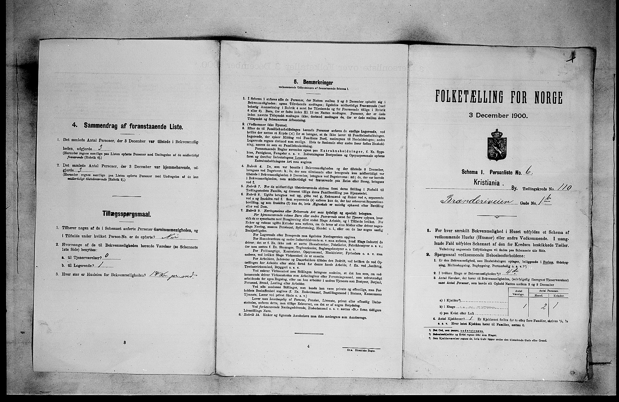 SAO, 1900 census for Kristiania, 1900, p. 9480