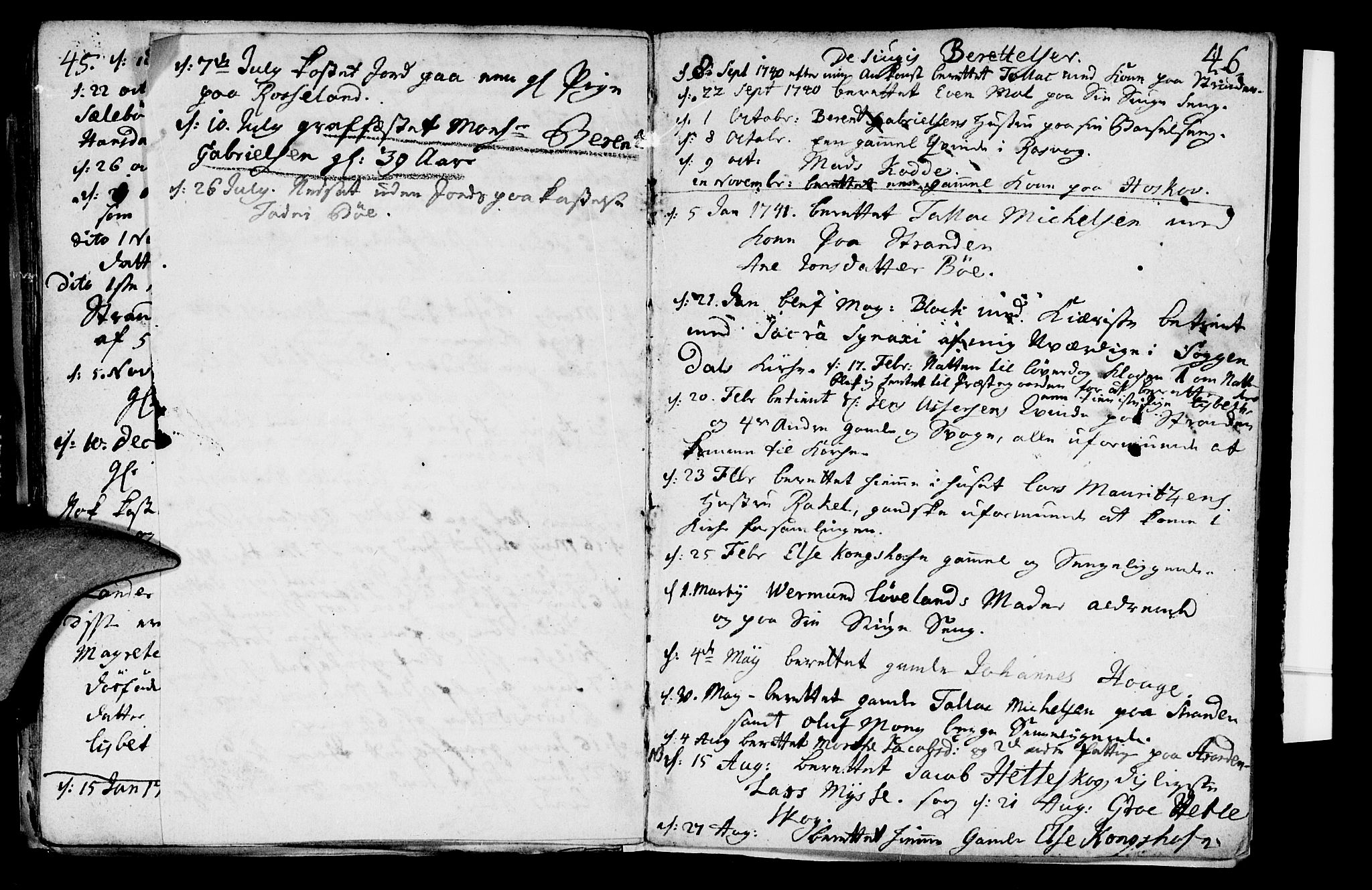 Sokndal sokneprestkontor, SAST/A-101808: Parish register (official) no. A 2, 1740-1743, p. 46