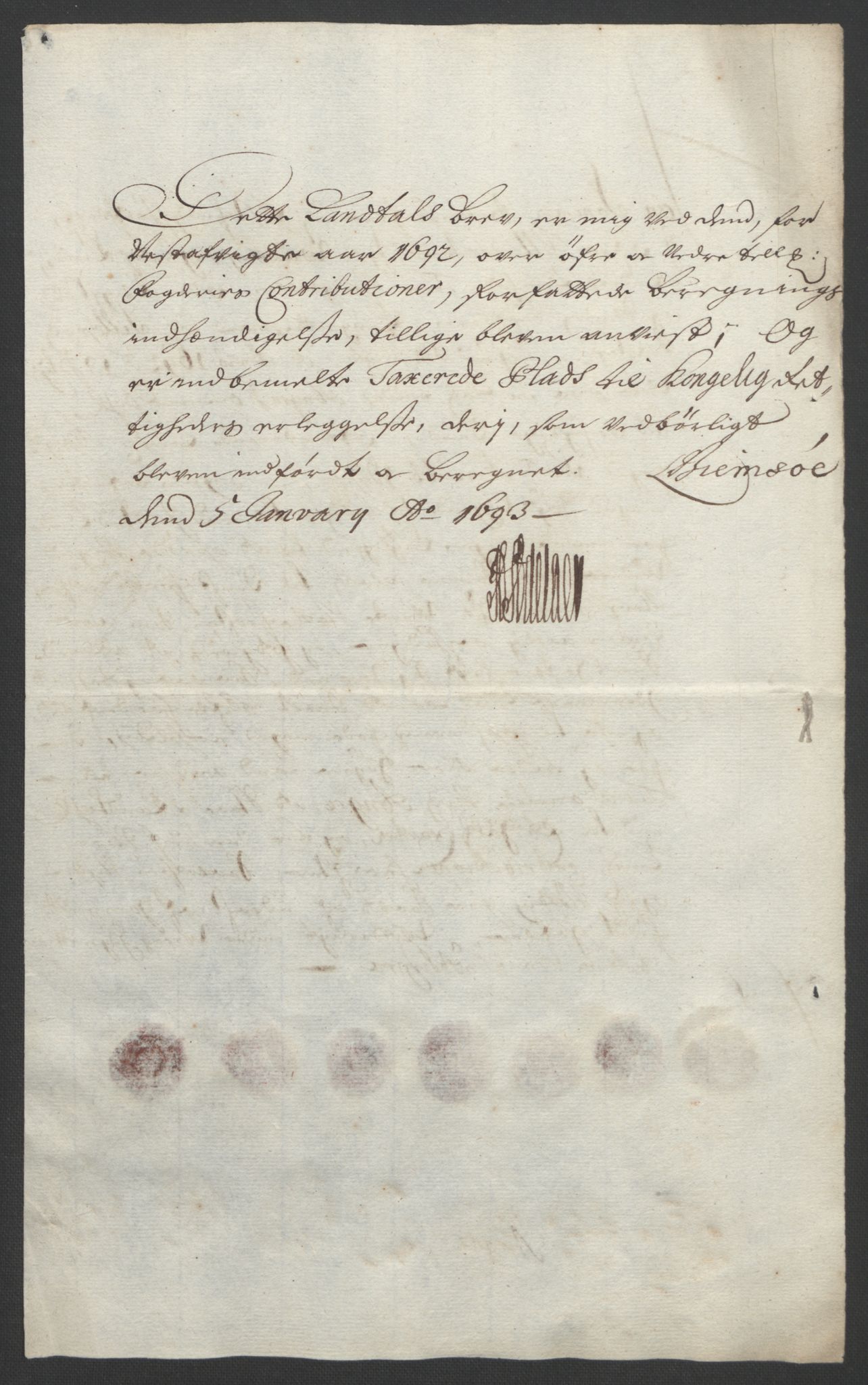 Rentekammeret inntil 1814, Reviderte regnskaper, Fogderegnskap, AV/RA-EA-4092/R35/L2090: Fogderegnskap Øvre og Nedre Telemark, 1692, p. 40