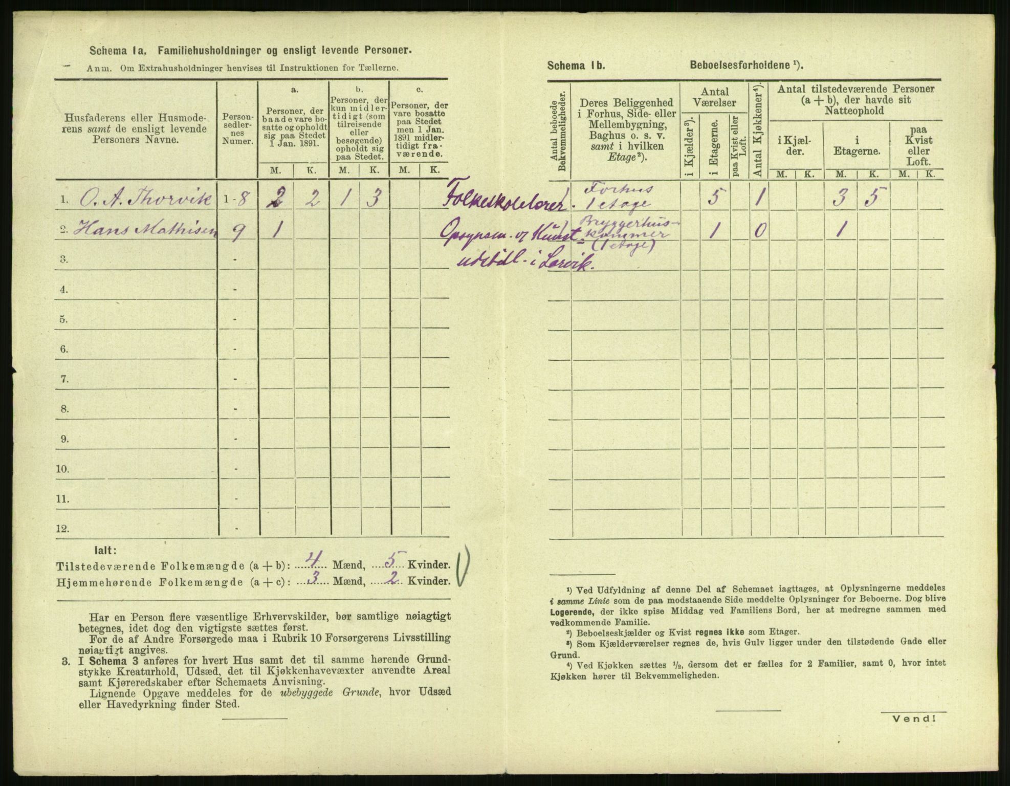 RA, 1891 census for 0707 Larvik, 1891, p. 1420